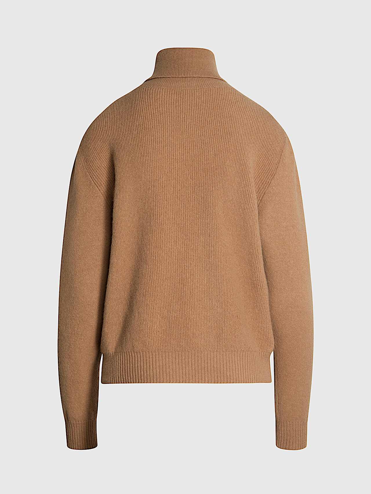 AlphaTauri | FAMMA V1.Y9.02 | Premium Wool Blend Turtleneck Sweater in Camel for Mujer AlphaTauri | FAMMA V1.Y9.02 | Premium Wool Blend Turtleneck Sweater in Camel for Mujer