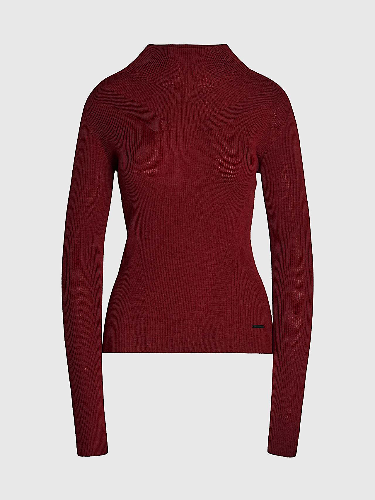 AlphaTauri | FRACT V1.Y9.02 | Seamless 3D Knit Wool Turtleneck Sweater in Dark Berry for Mujer AlphaTauri | FRACT V1.Y9.02 | Seamless 3D Knit Wool Turtleneck Sweater in Dark Berry for Mujer