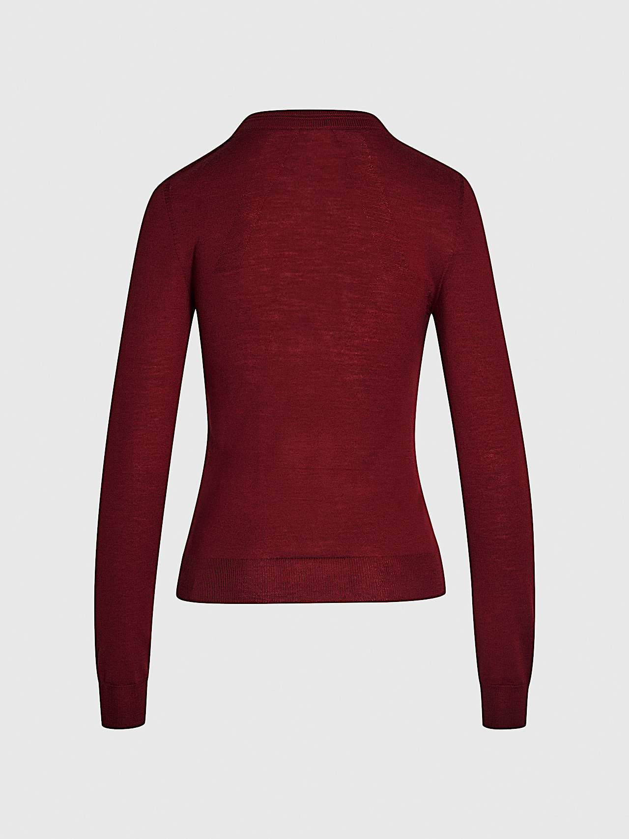 AlphaTauri | FATON V1.Y9.02 | Seamless 3D Knit Crewneck Sweater in Dark Berry for Mujer AlphaTauri | FATON V1.Y9.02 | Seamless 3D Knit Crewneck Sweater in Dark Berry for Mujer