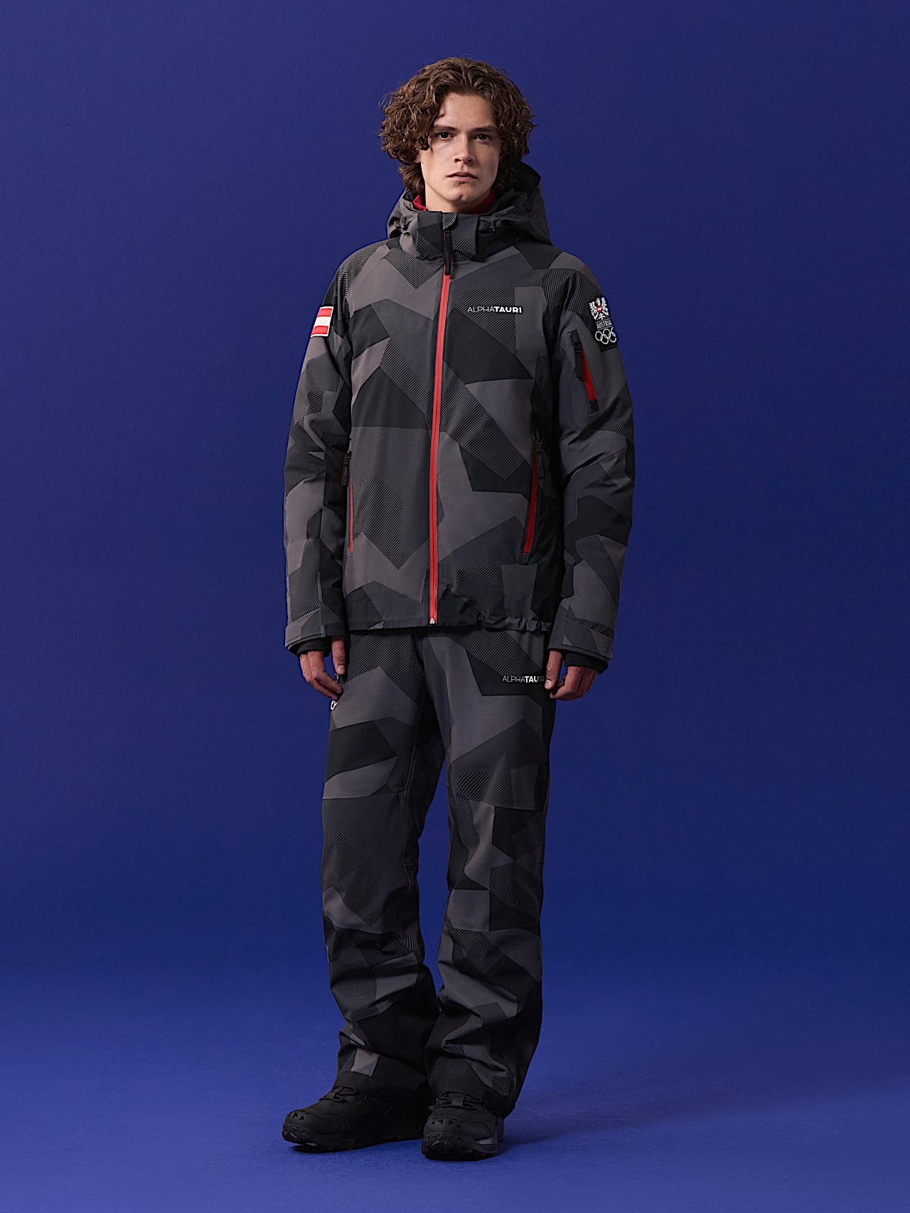 AlphaTauri | Veste de ski pour homme | Collection Olympic Team Austria in Black for Homme