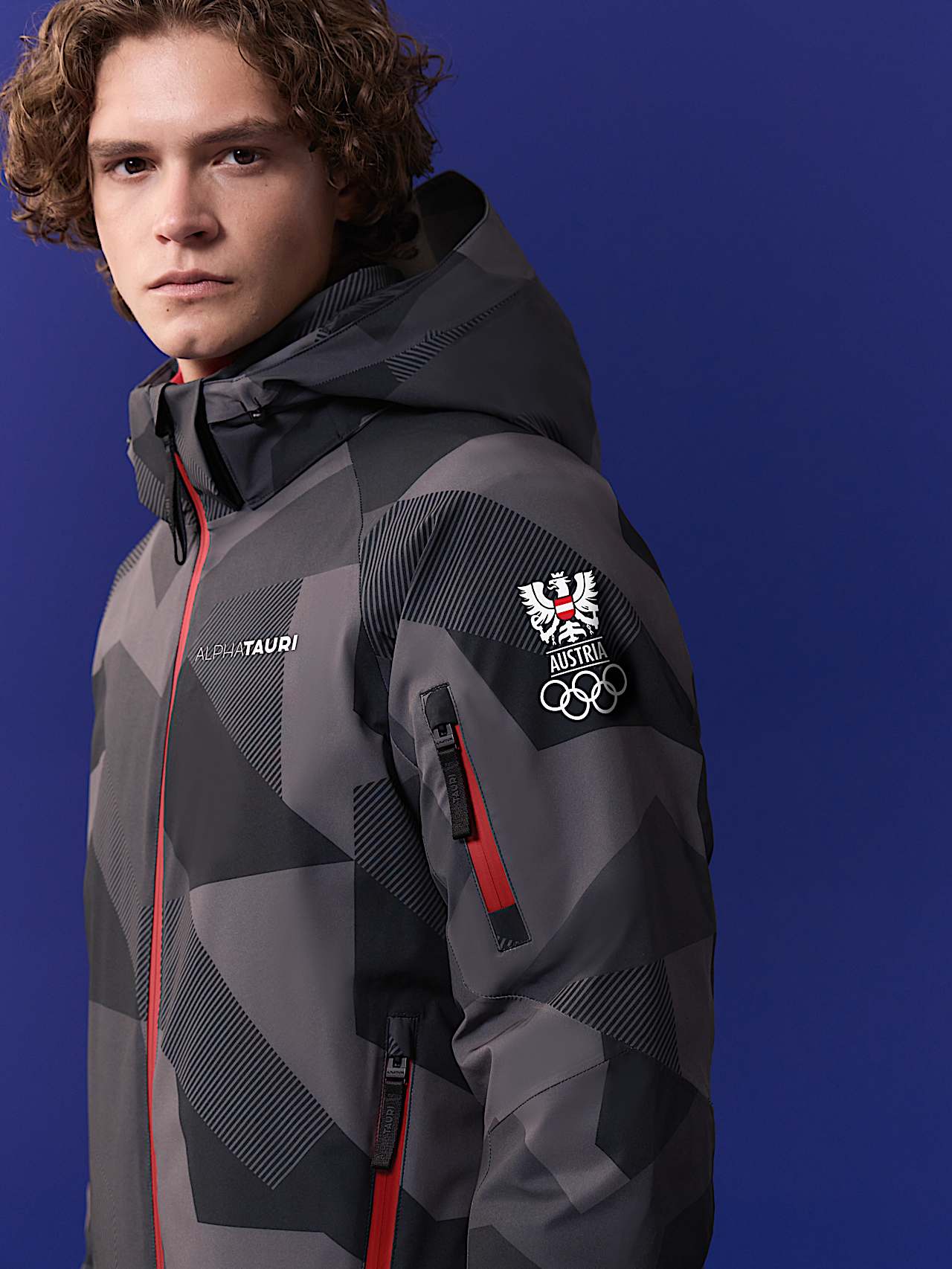 AlphaTauri | Giacca da sci da uomo | Collezione Olympic Team Austria in Black for Uomo AlphaTauri | Giacca da sci da uomo | Collezione Olympic Team Austria in Black for Uomo