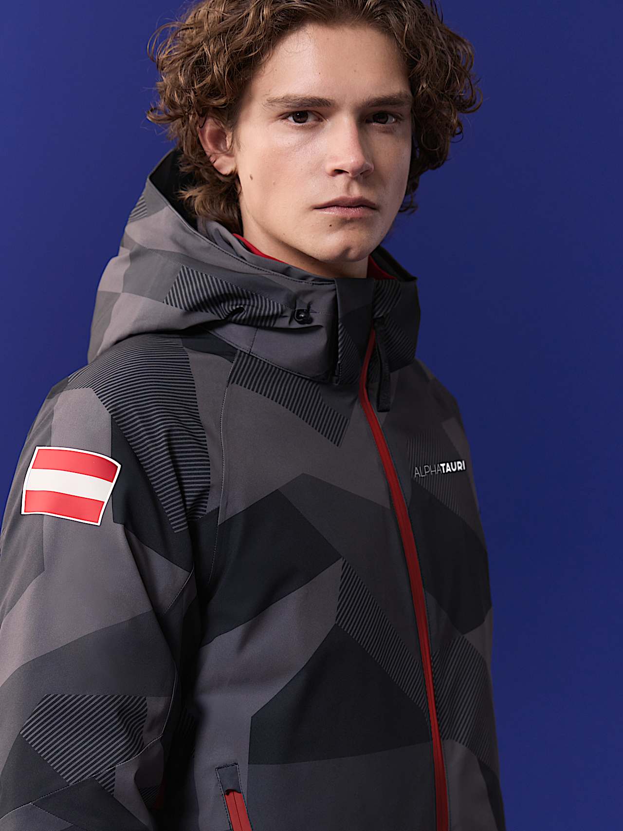 AlphaTauri | Veste de ski pour homme | Collection Olympic Team Austria in Black for Homme