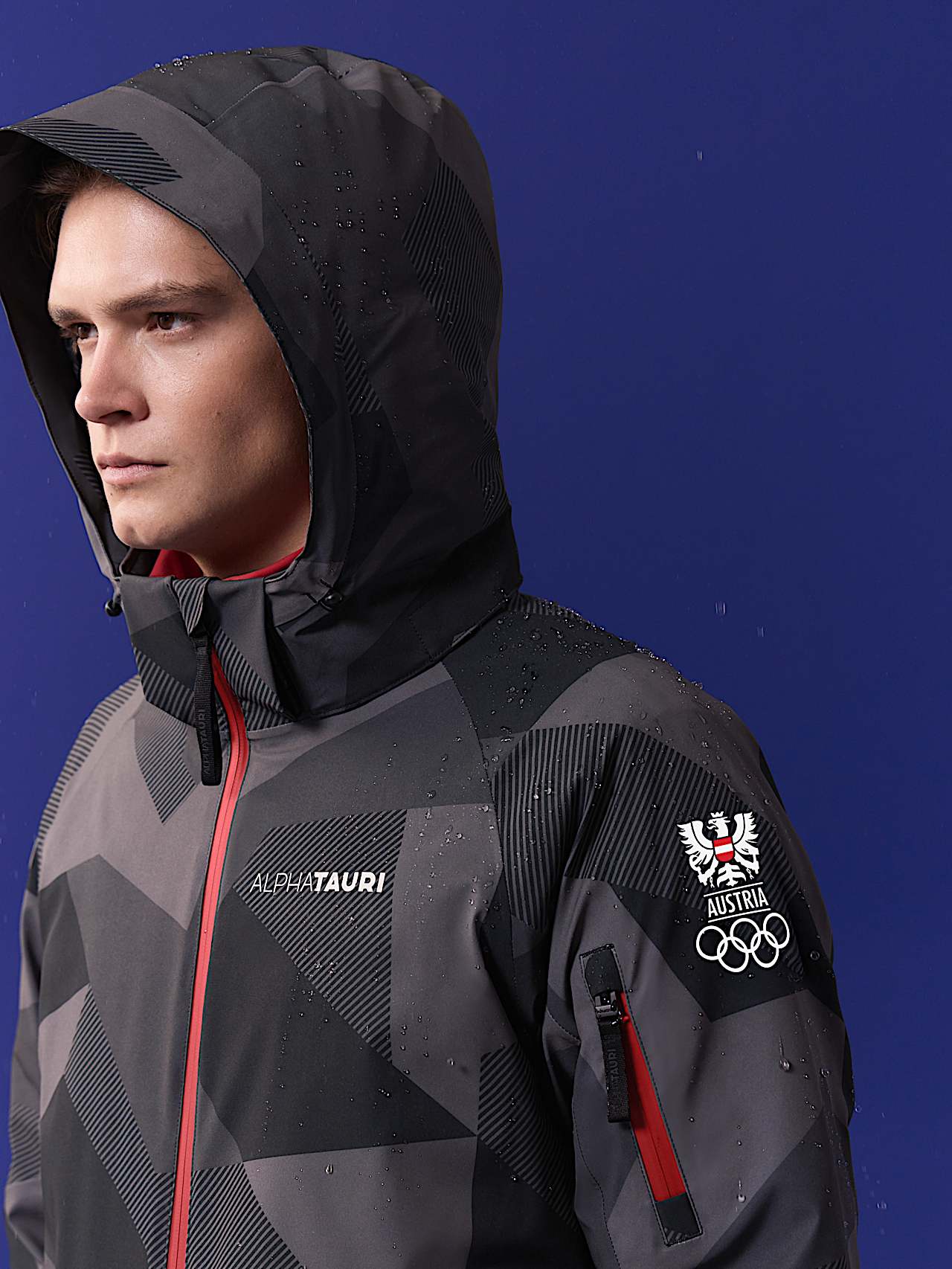 AlphaTauri | Veste de ski pour homme | Collection Olympic Team Austria in Black for Homme