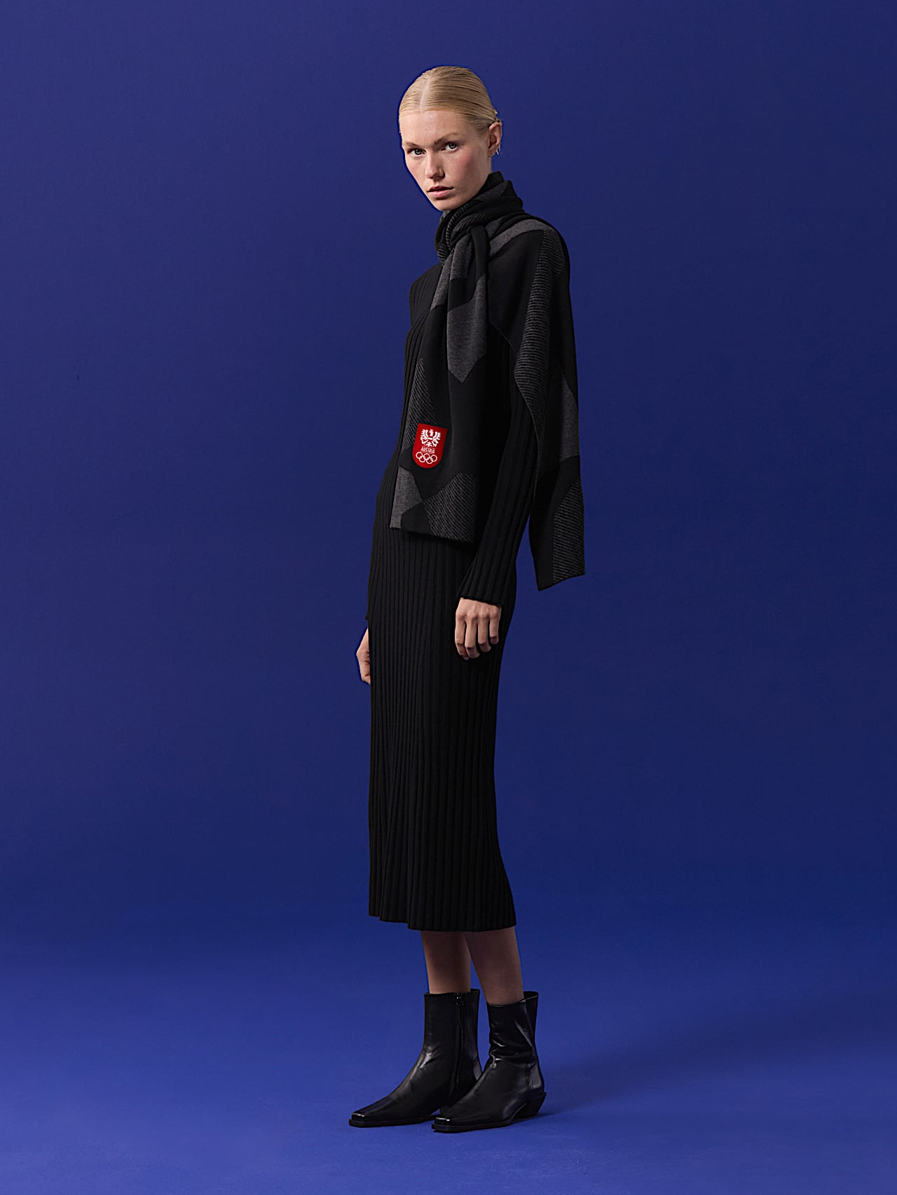 AlphaTauri | Écharpe en maille | Collection Olympic Team Austria in Black for Unisexe