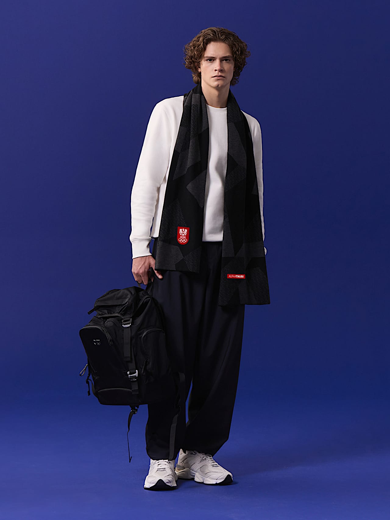 AlphaTauri | Écharpe en maille | Collection Olympic Team Austria in Black for Unisexe