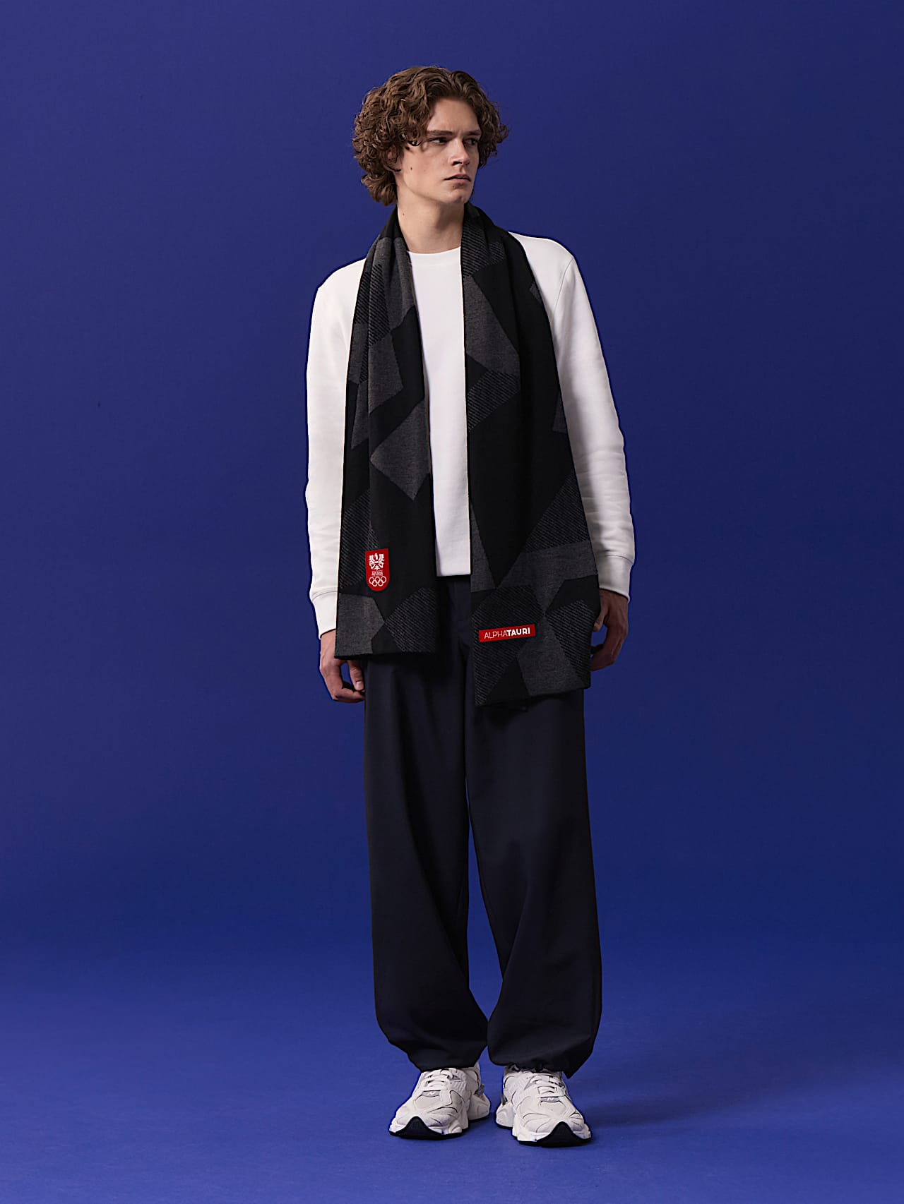AlphaTauri | Écharpe en maille | Collection Olympic Team Austria in Black for Unisexe