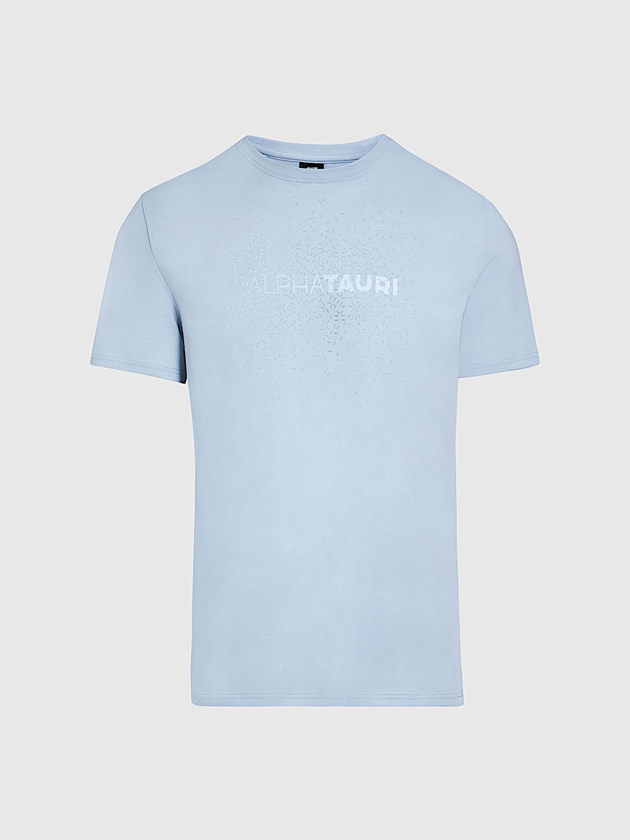 AlphaTauri | JUMMO V1.Y9.01 | T-shirt con logo riflettente in Fog Blue for Uomo