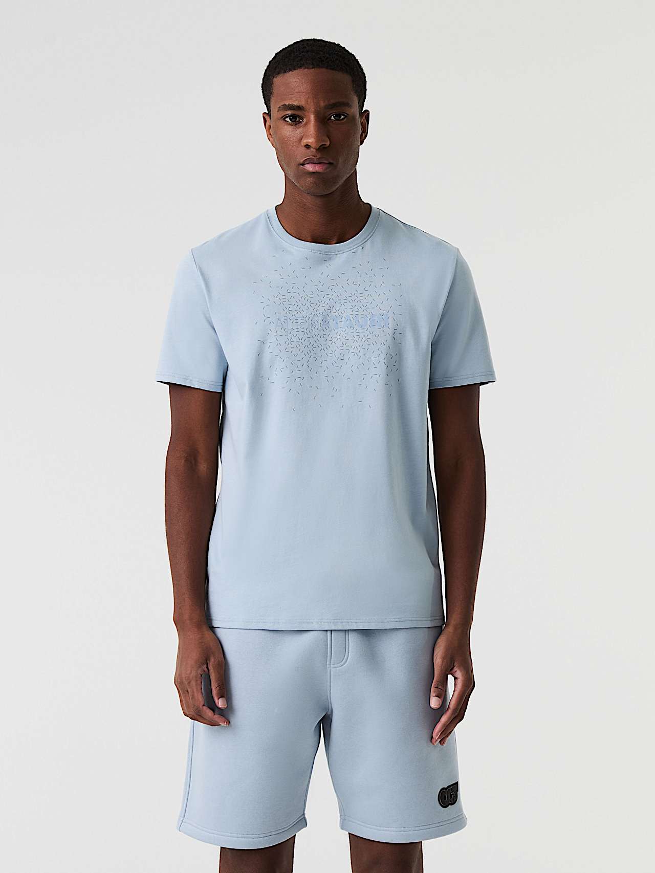 AlphaTauri | JUMMO V1.Y9.01 | T-shirt avec logo réfléchissant in Fog Blue for Homme