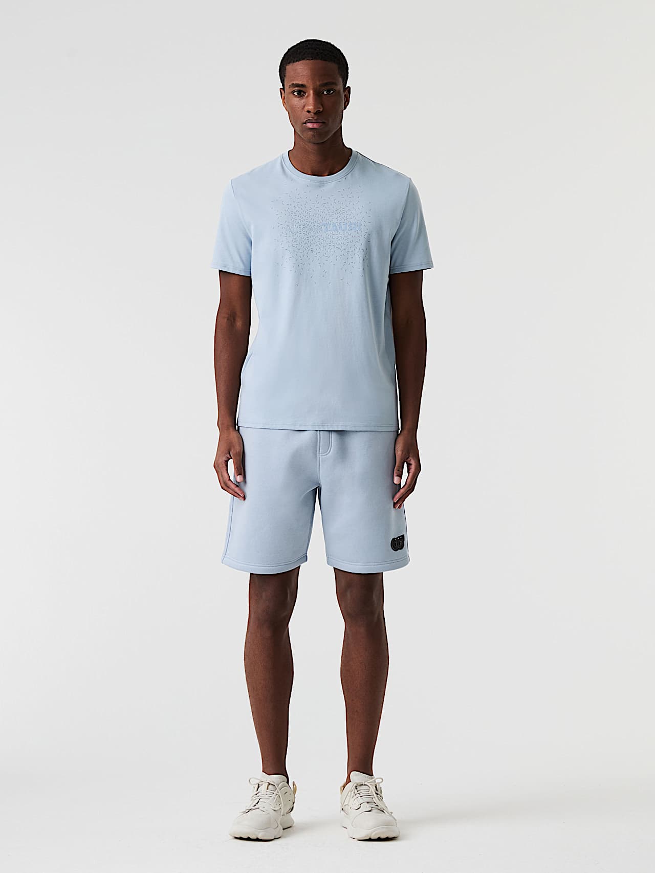 AlphaTauri | JUMMO V1.Y9.01 | T-shirt con logo riflettente in Fog Blue for Uomo