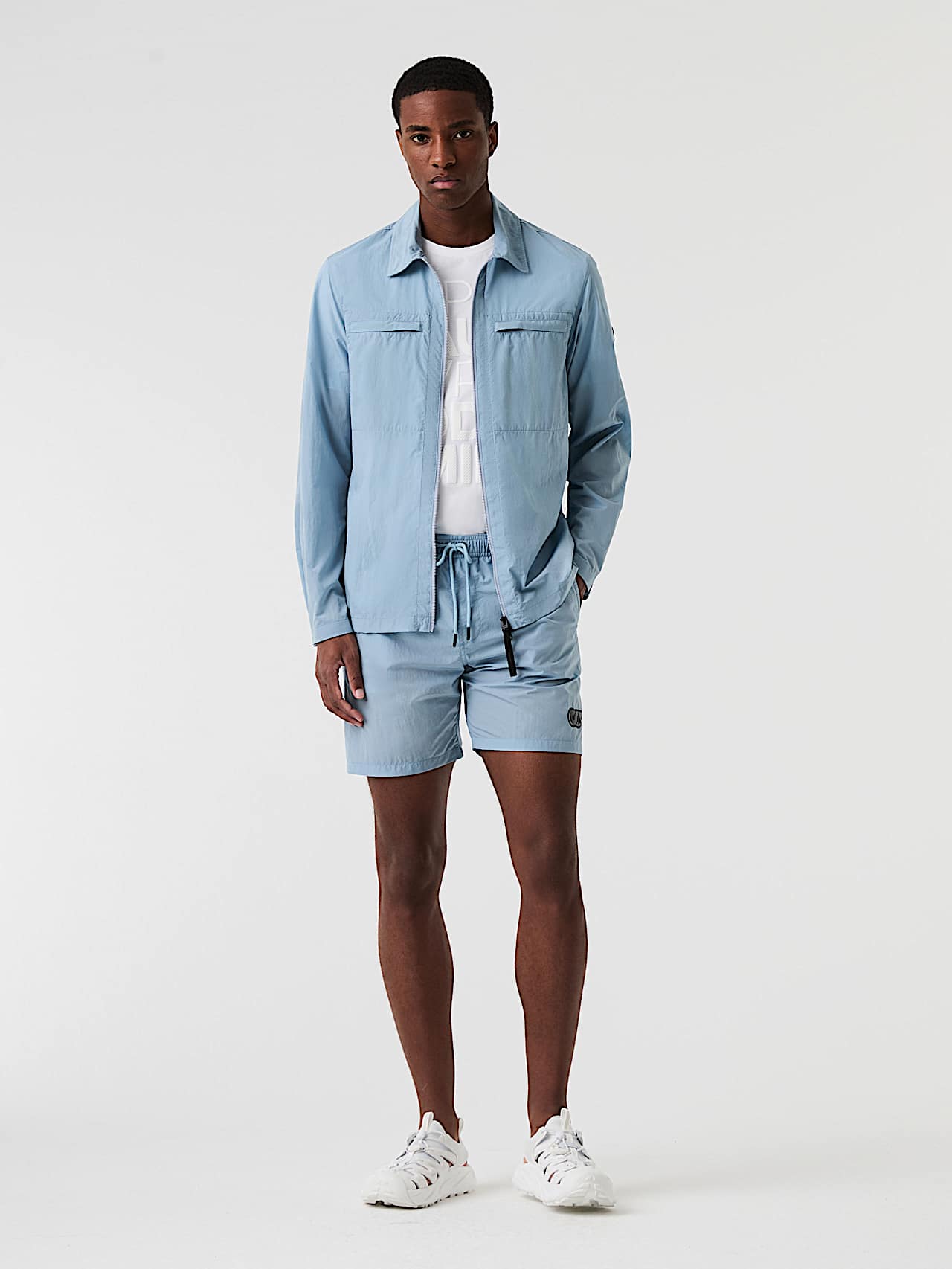 AlphaTauri | OLUM V1.Y9.01 | Surchemise légère in Fog Blue for Homme