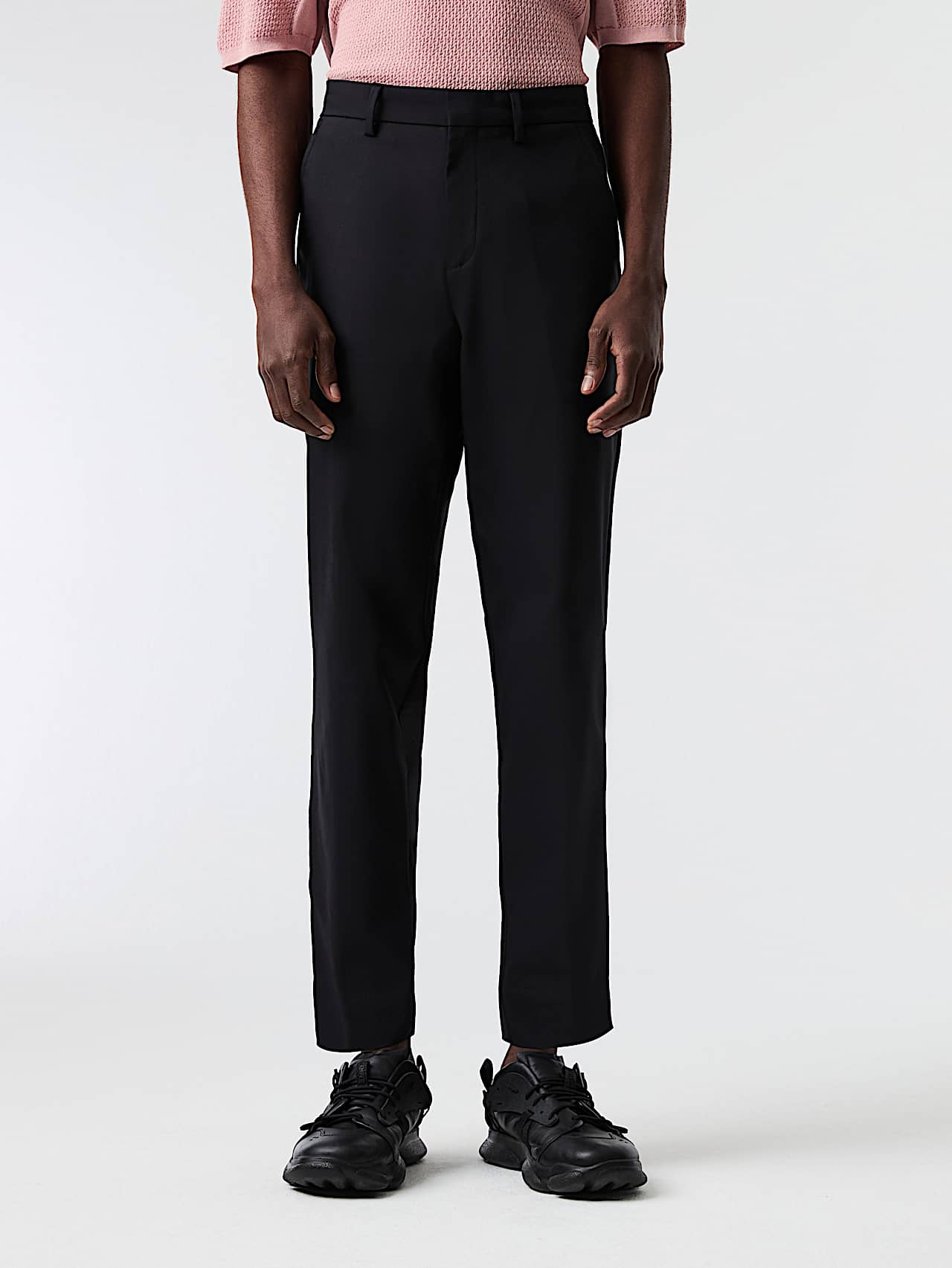 AlphaTauri | PADEN V2.Y9.01 | Pantaloni in cotone elasticizzato con piega in Nero for Uomo AlphaTauri | PADEN V2.Y9.01 | Pantaloni in cotone elasticizzato con piega in Nero for Uomo