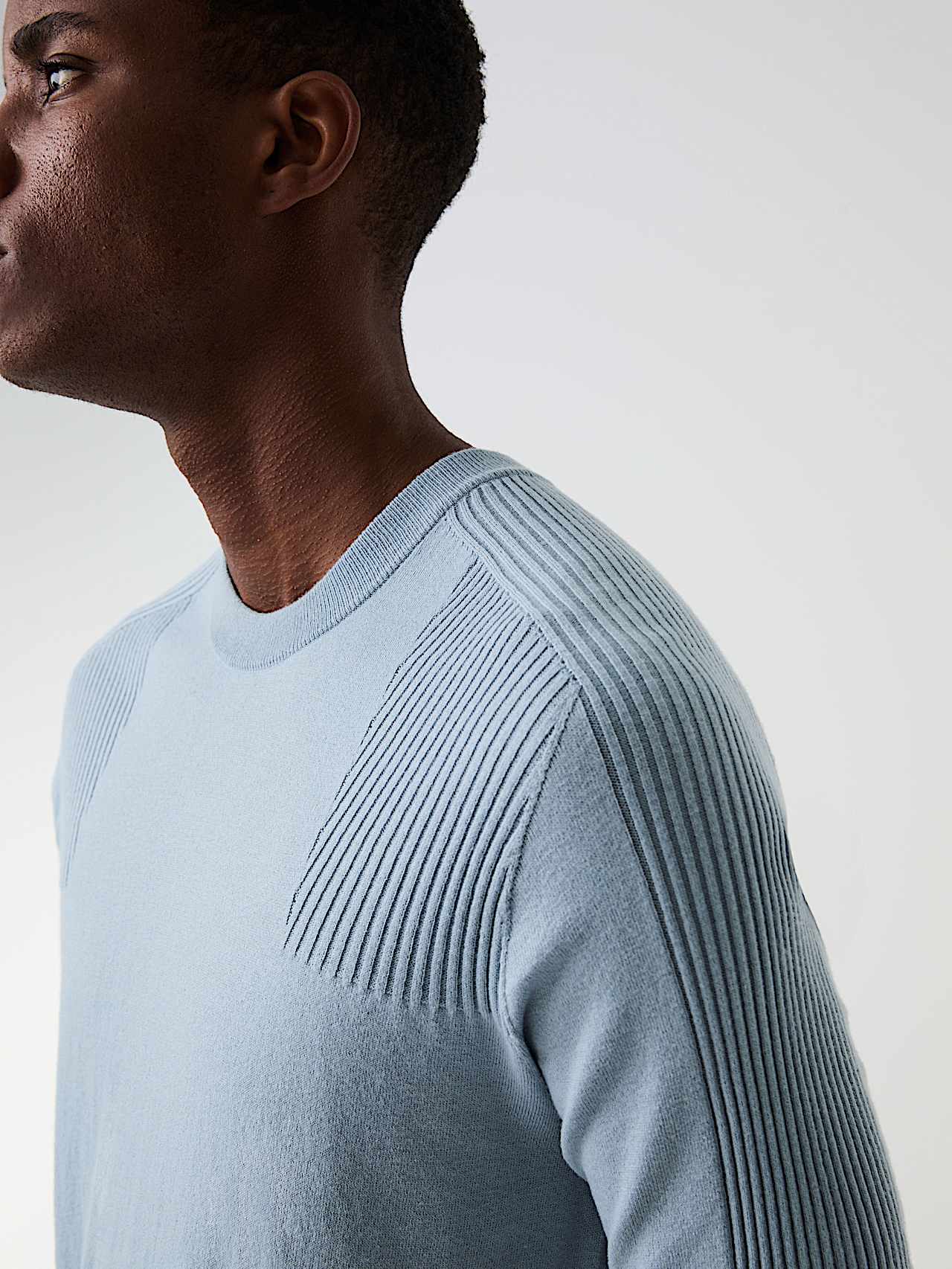 AlphaTauri | FOTOR V2.Y9.01 | T-shirt in Coolmax® e cotone in maglia 3D senza cuciture in Fog Blue for Uomo AlphaTauri | FOTOR V2.Y9.01 | T-shirt in Coolmax® e cotone in maglia 3D senza cuciture in Fog Blue for Uomo