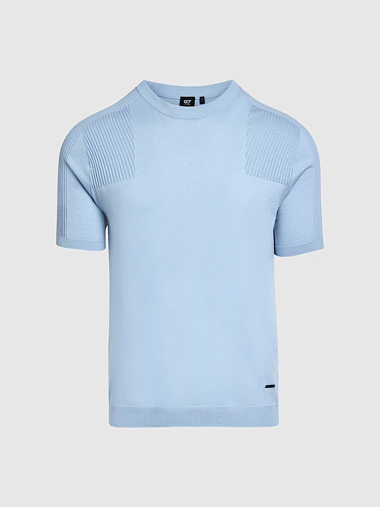 AlphaTauri | FOTOR V2.Y9.01 | T-shirt in Coolmax® e cotone in maglia 3D senza cuciture in Fog Blue for Uomo AlphaTauri | FOTOR V2.Y9.01 | T-shirt in Coolmax® e cotone in maglia 3D senza cuciture in Fog Blue for Uomo