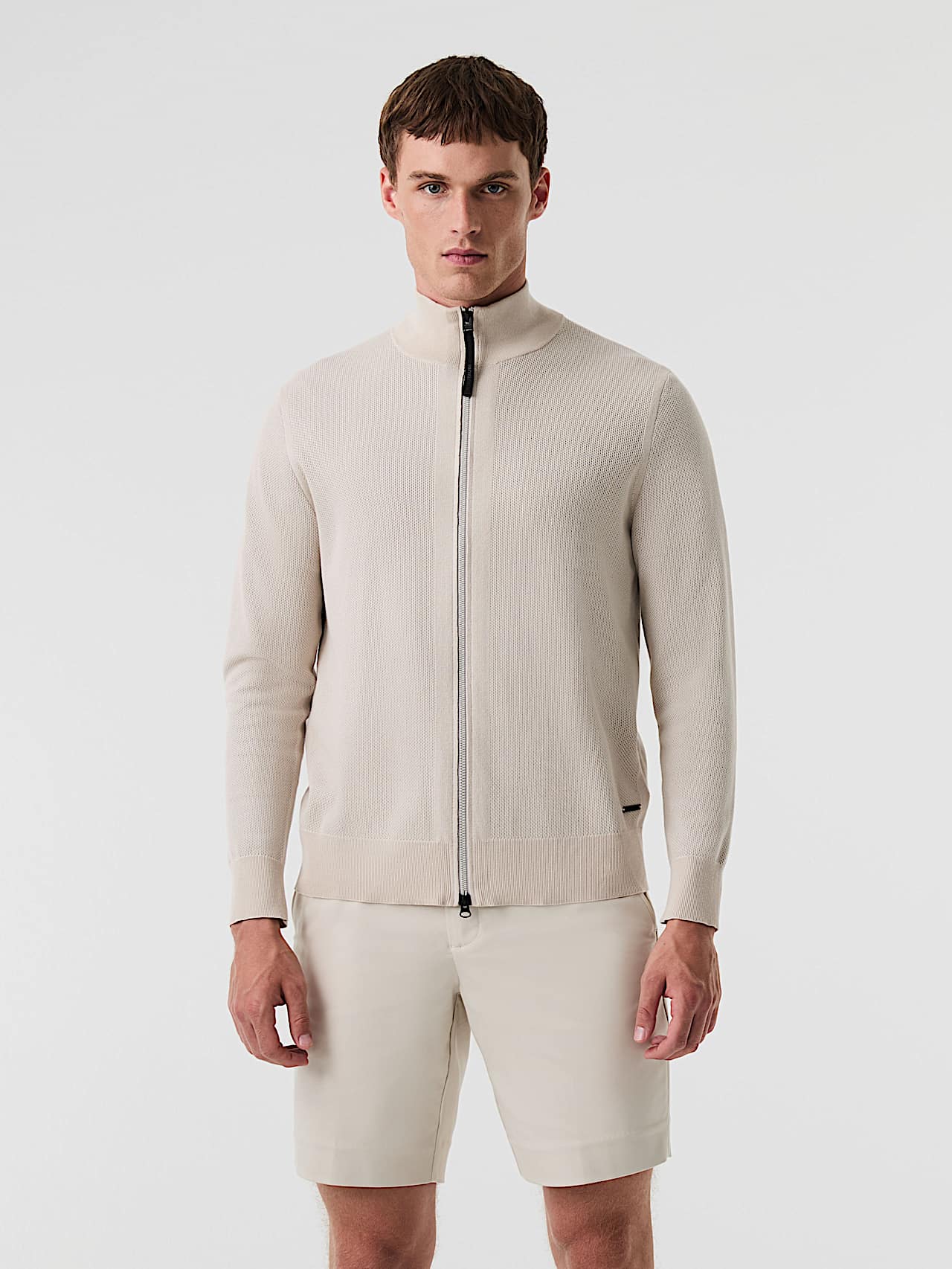 AlphaTauri | FAWAN V1.Y9.01 | Veste en maille de coton et lyocell in Stone for Homme