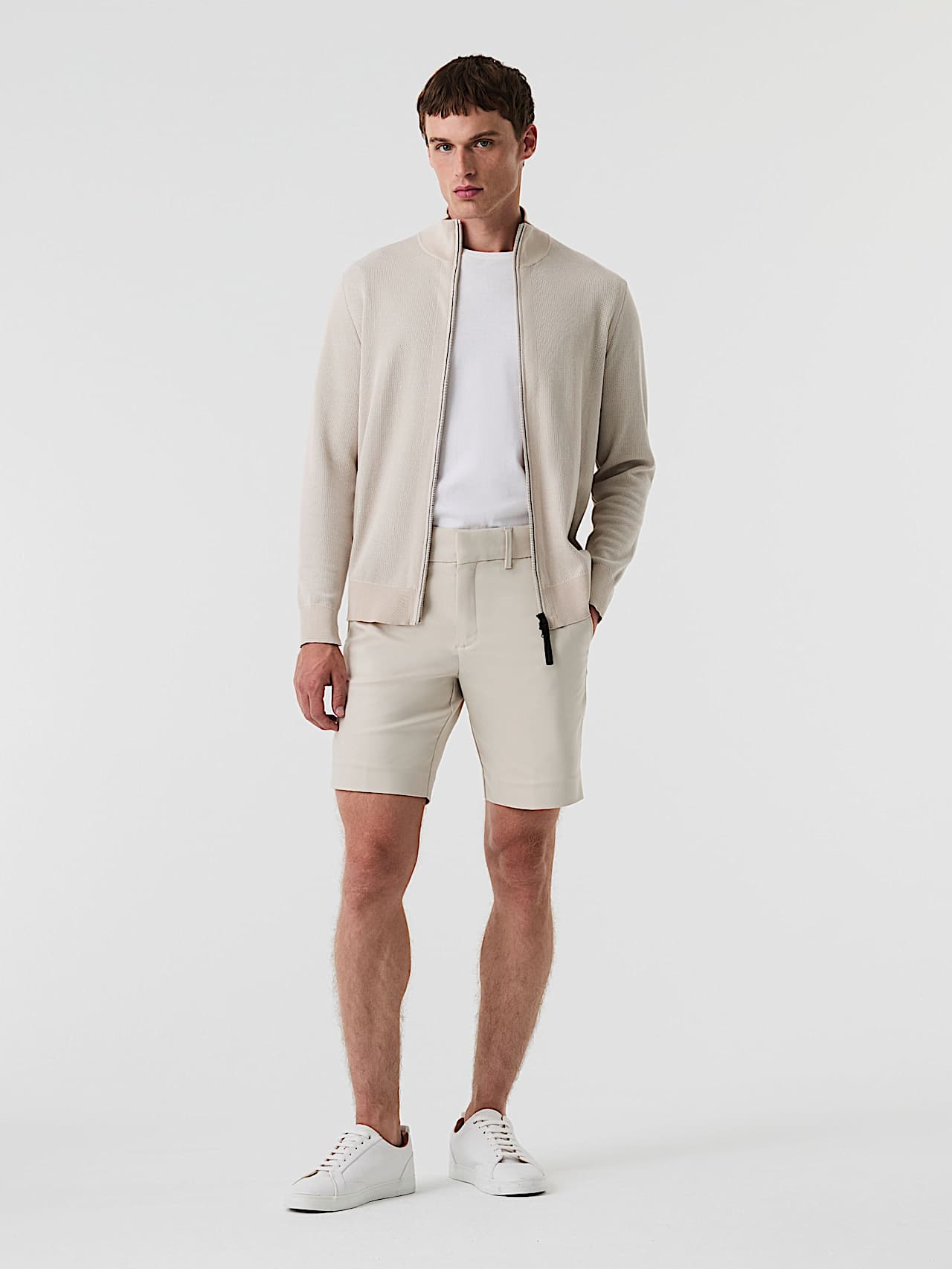 AlphaTauri | FAWAN V1.Y9.01 | Veste en maille de coton et lyocell in Stone for Homme