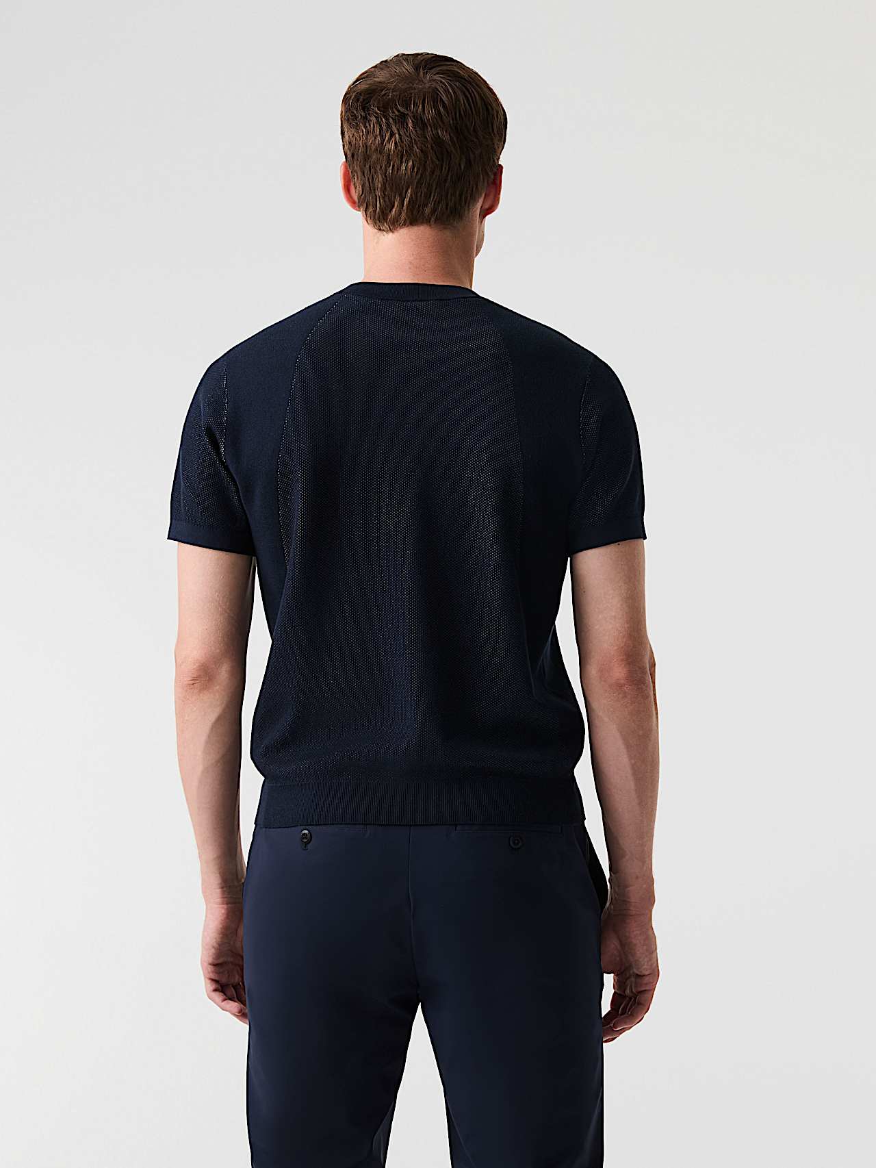 AlphaTauri | FAWEN V1.Y9.01 | T-shirt en maille de coton et lyocell in Bleu Marine for Homme