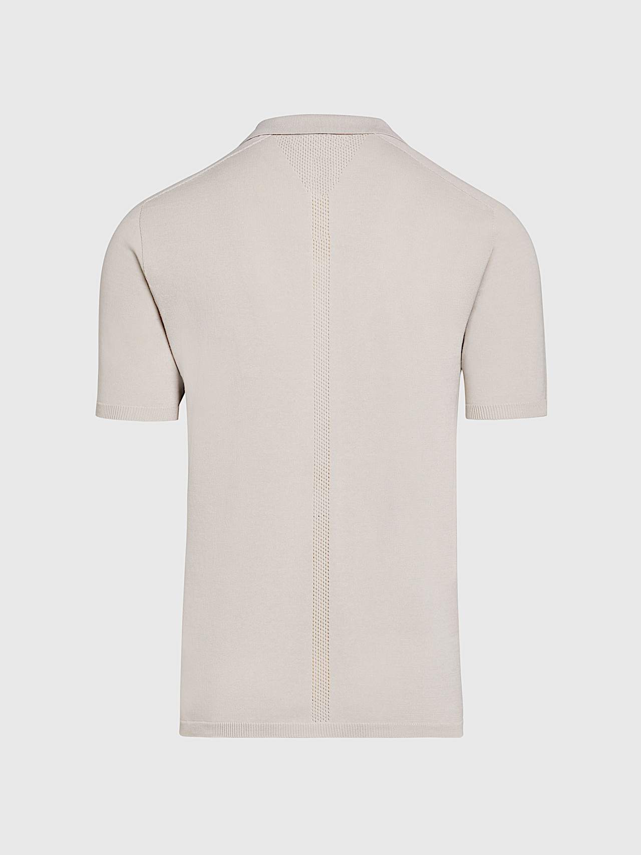 AlphaTauri | FASSA V1.Y9.01 | Polo en maille 3D en lin et coton sans coutures in Stone for Homme