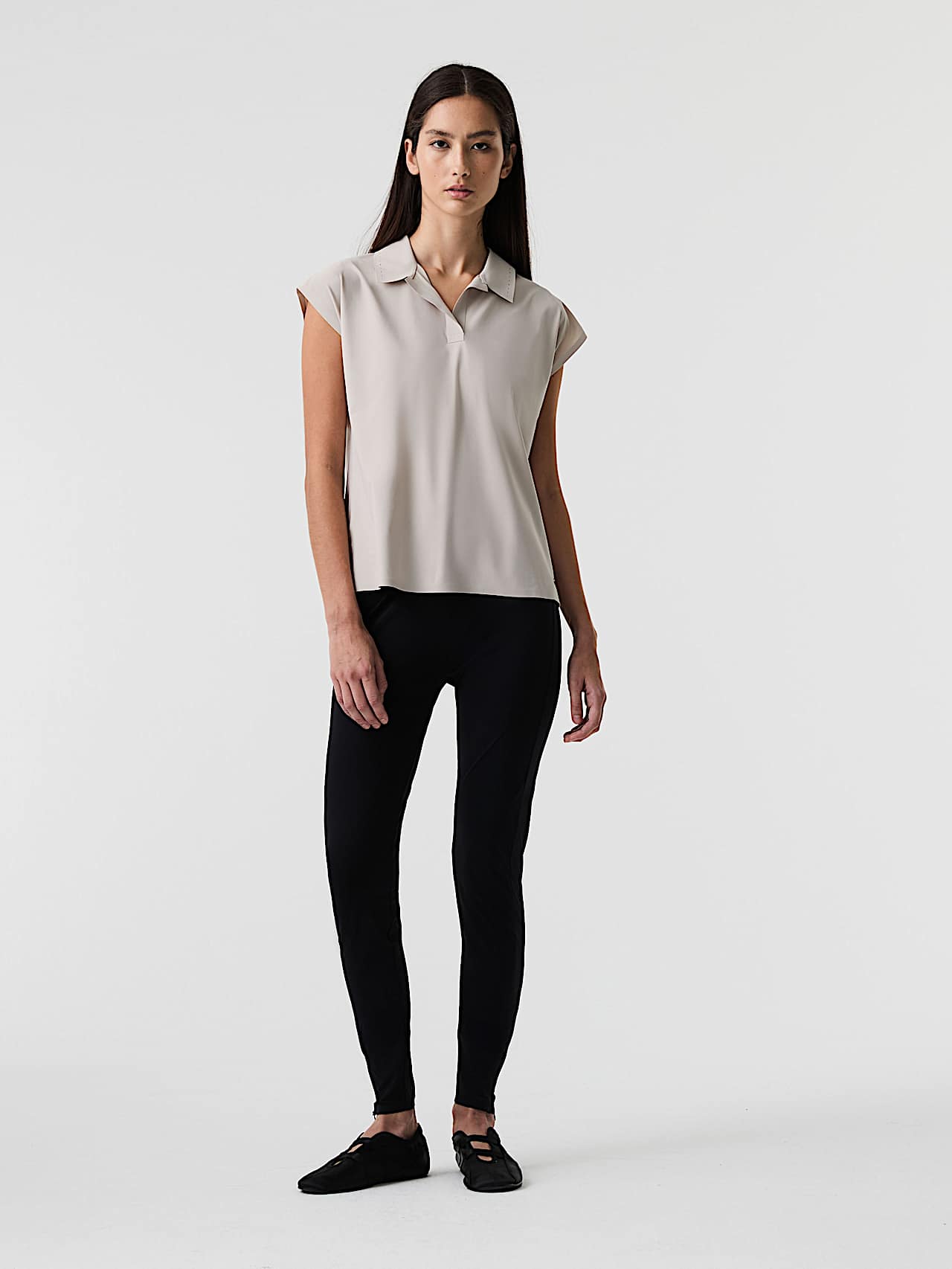 AlphaTauri | JEUWOL V1.Y9.01 | Polo en jersey Power Stretch in Stone for Femme