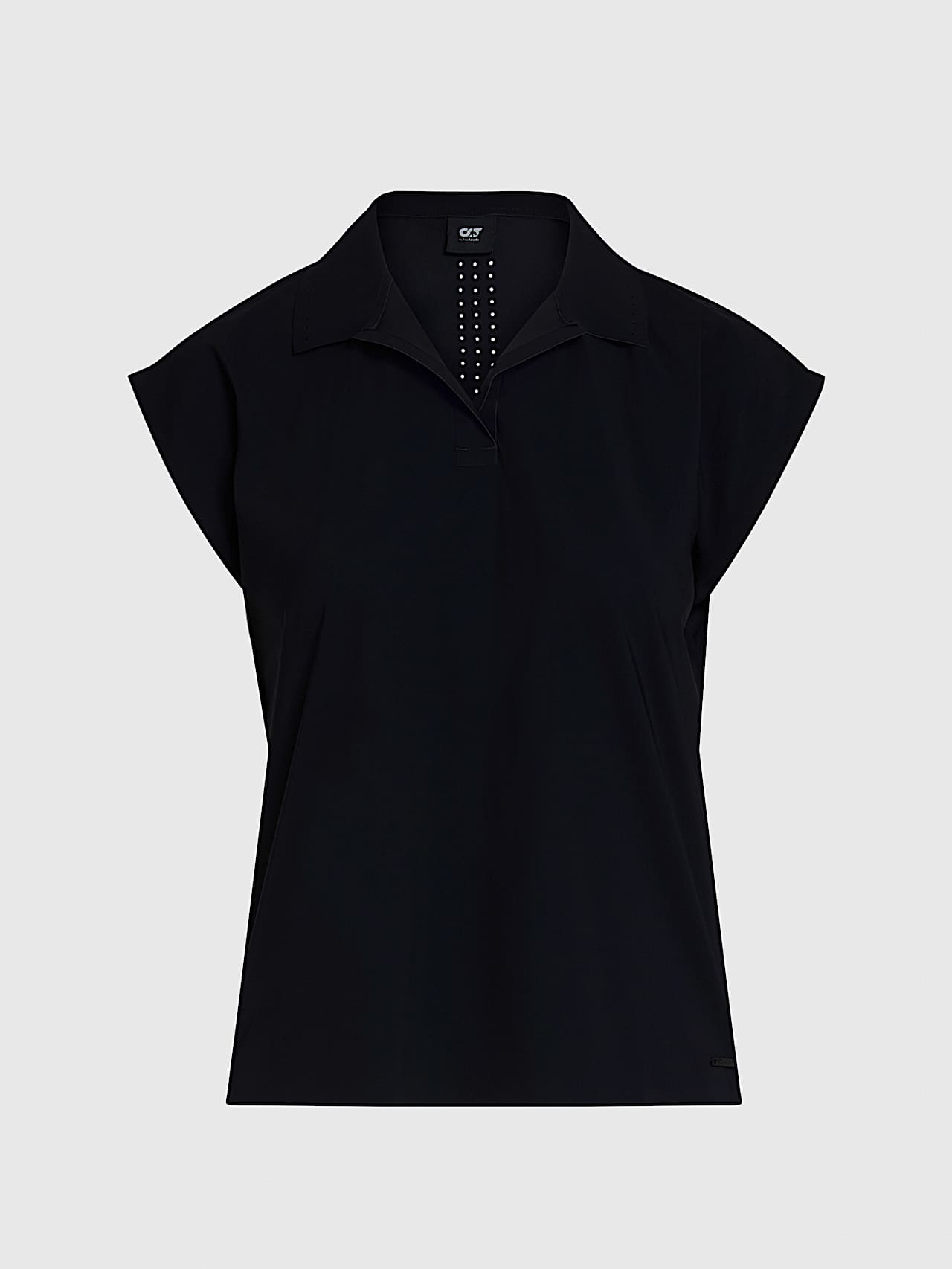 AlphaTauri | JEUWOL V1.Y9.01 | Poloshirt aus Power Stretch Jersey in Schwarz für Damen