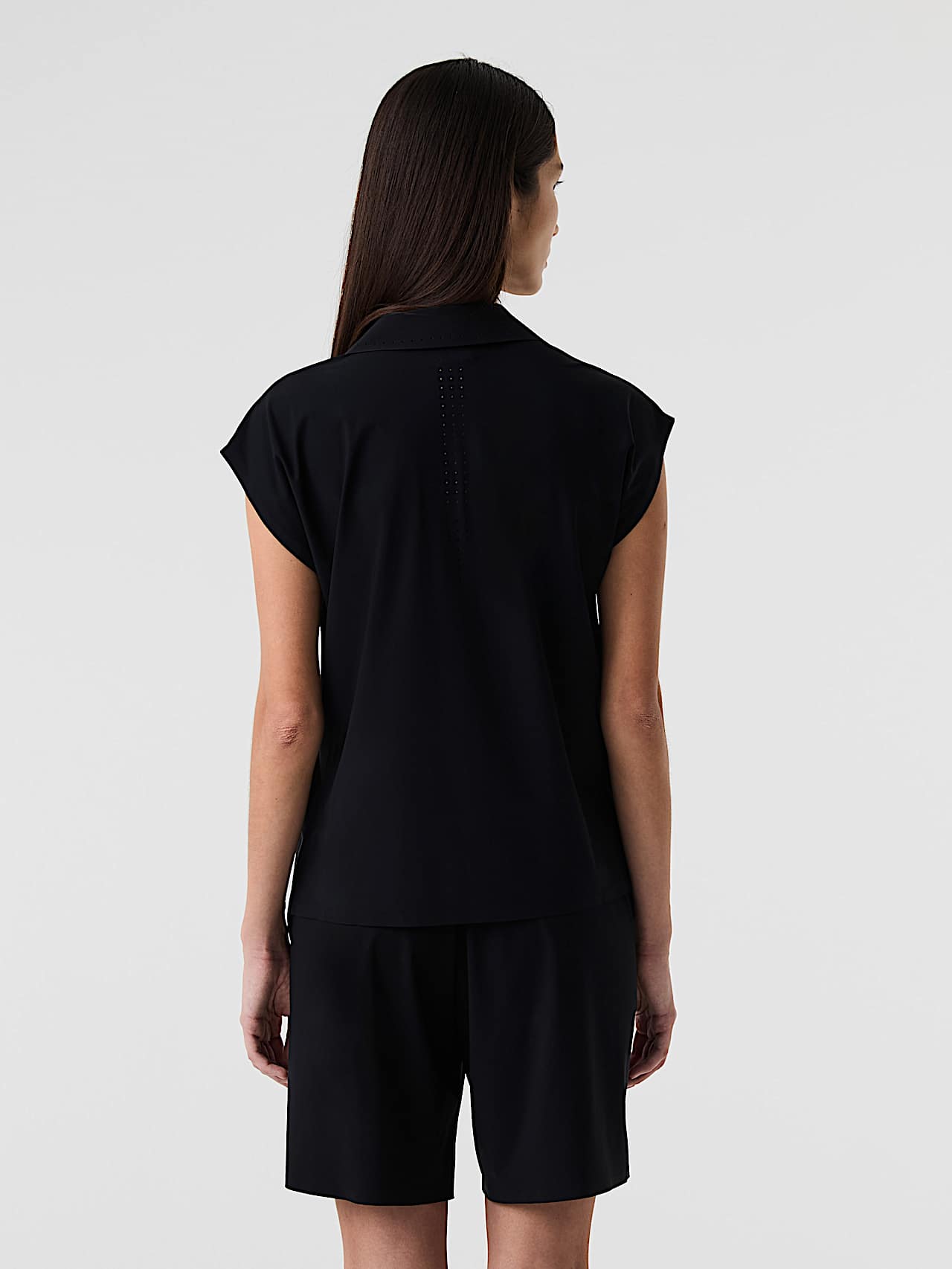 AlphaTauri | JEUWOL V1.Y9.01 | Poloshirt aus Power Stretch Jersey in Schwarz für Damen