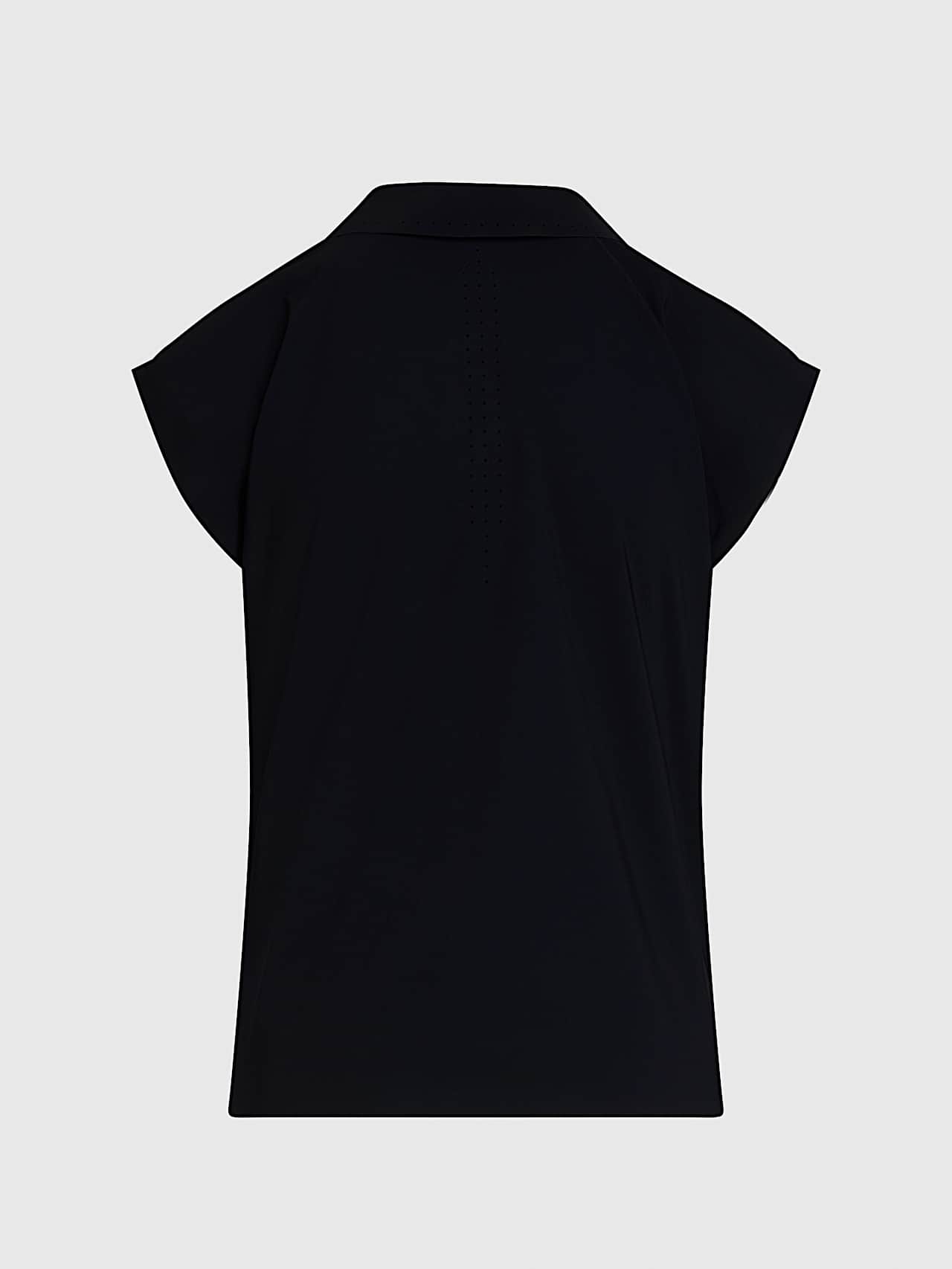 AlphaTauri | JEUWOL V1.Y9.01 | Poloshirt aus Power Stretch Jersey in Schwarz für Damen