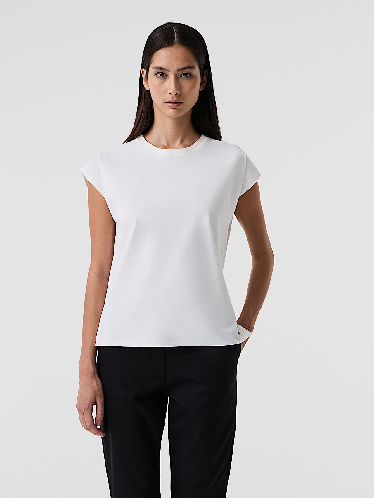 AlphaTauri | JEUWAL V2.Y9.01 | Haut en jersey Power Stretch in Blanc Cassé for Femme