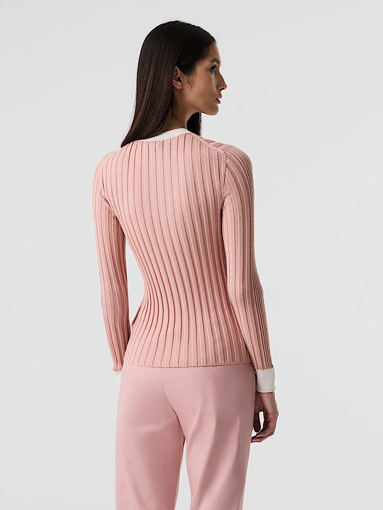 AlphaTauri | FONELO V1.Y9.01 | Nahtloser 3D-Strickpullover aus Kaschmir und Coolmax® in Misty Pink für Damen