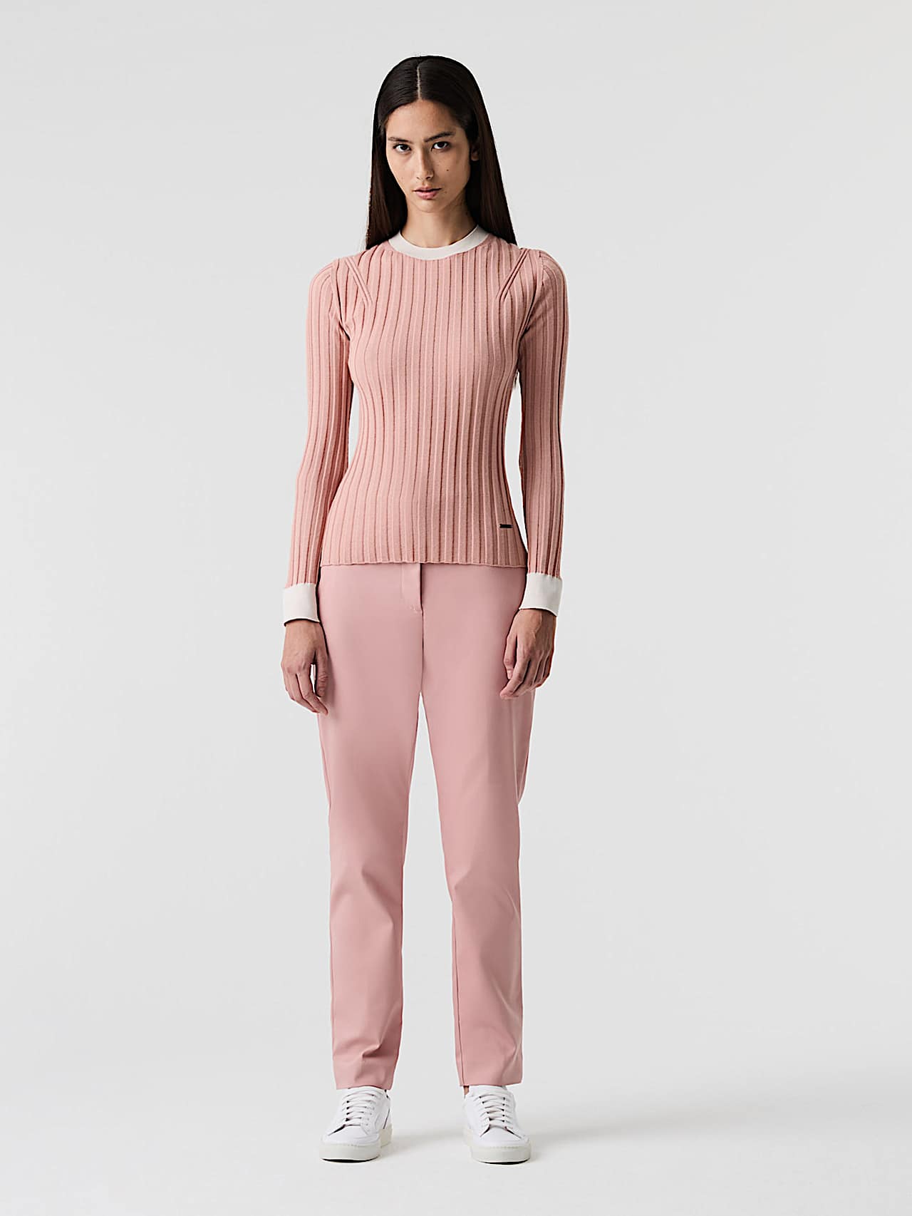 AlphaTauri | FONELO V1.Y9.01 | Nahtloser 3D-Strickpullover aus Kaschmir und Coolmax® in Misty Pink für Damen