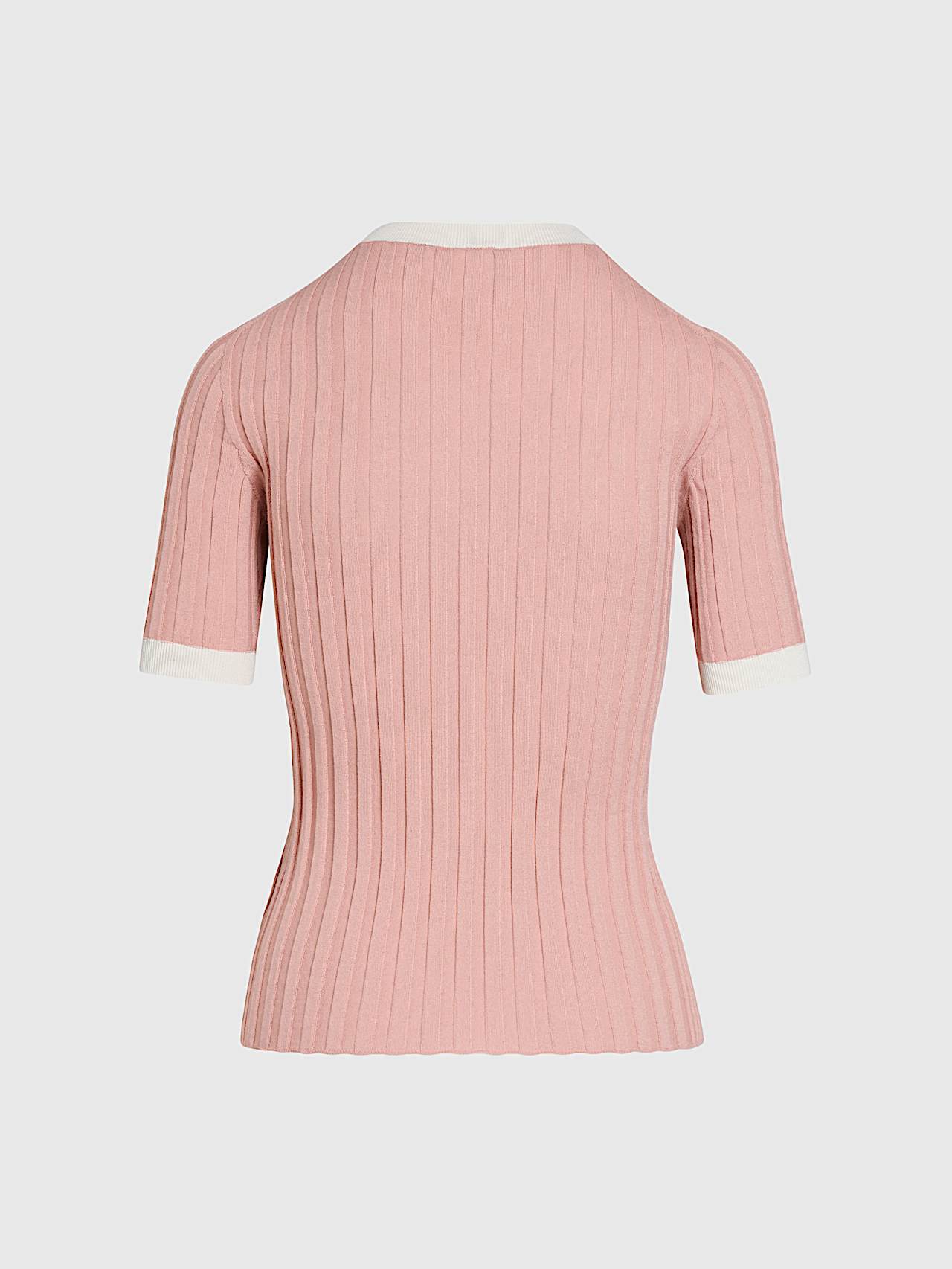 AlphaTauri | FONELE V1.Y9.01 | Nahtloses 3D-Strick-T-Shirt aus Kaschmir und Coolmax® in Misty Pink für Damen