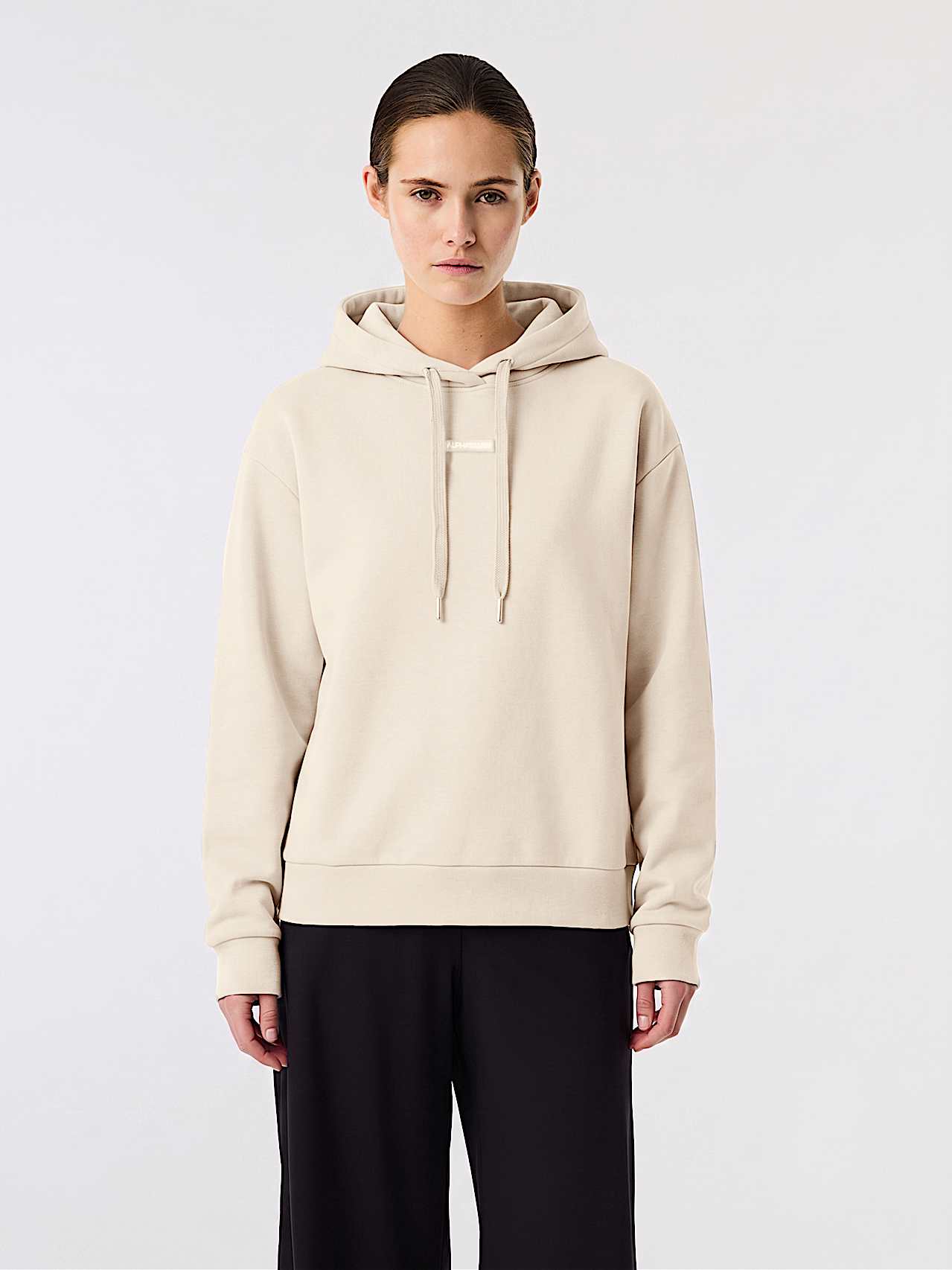 AlphaTauri | SURI V1.Y9.02 | Relaxed Fit Interlock Hoodie in Stone for Women