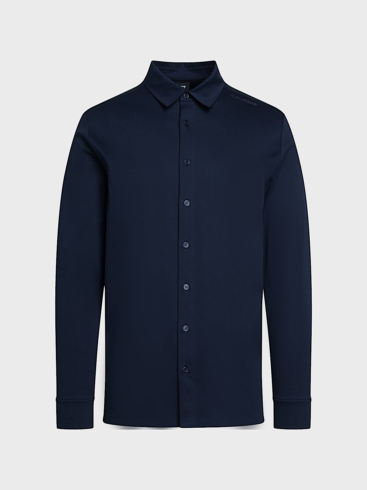 AlphaTauri | WYMI V1.Y10.01 | Camisa de punto de algodón orgánico in Dark Navy for Hombre