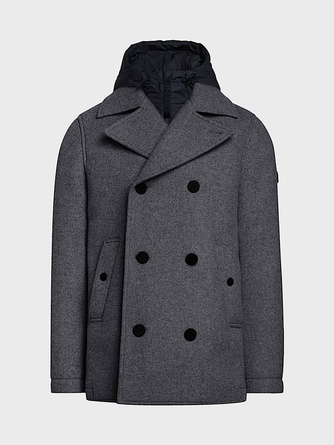 AlphaTauri | ORMOUNT V1.Y10.02 | Abrigo 2 en 1 de lana técnica in Dark Grey Melange for Hombre