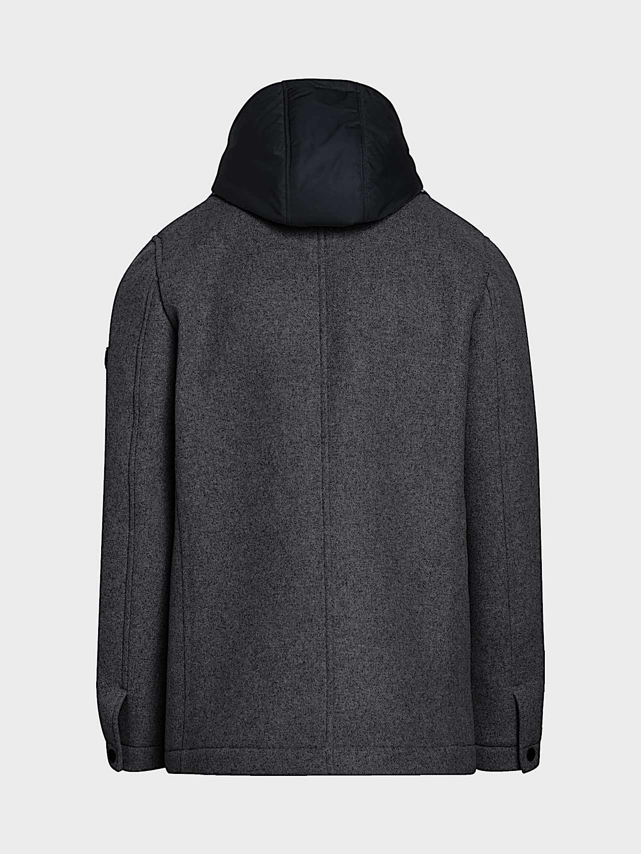 AlphaTauri | ORMOUNT V1.Y10.02 | 2-in-1-Mantel aus technischer Wolle in Dark Grey Melange für Herren