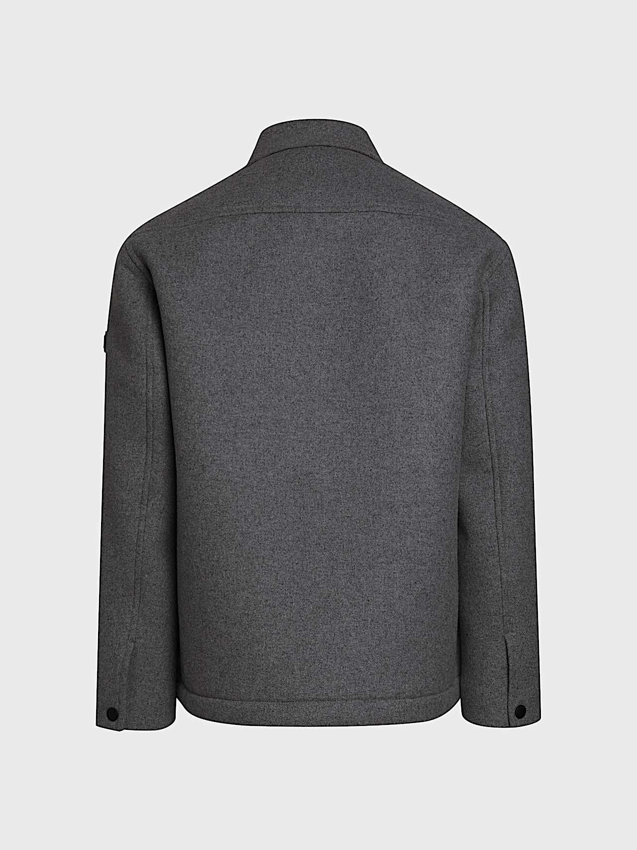 AlphaTauri | ORVILLE V1.Y10.02 | Overshirt aus technischer Wolle in Dark Grey Melange für Herren