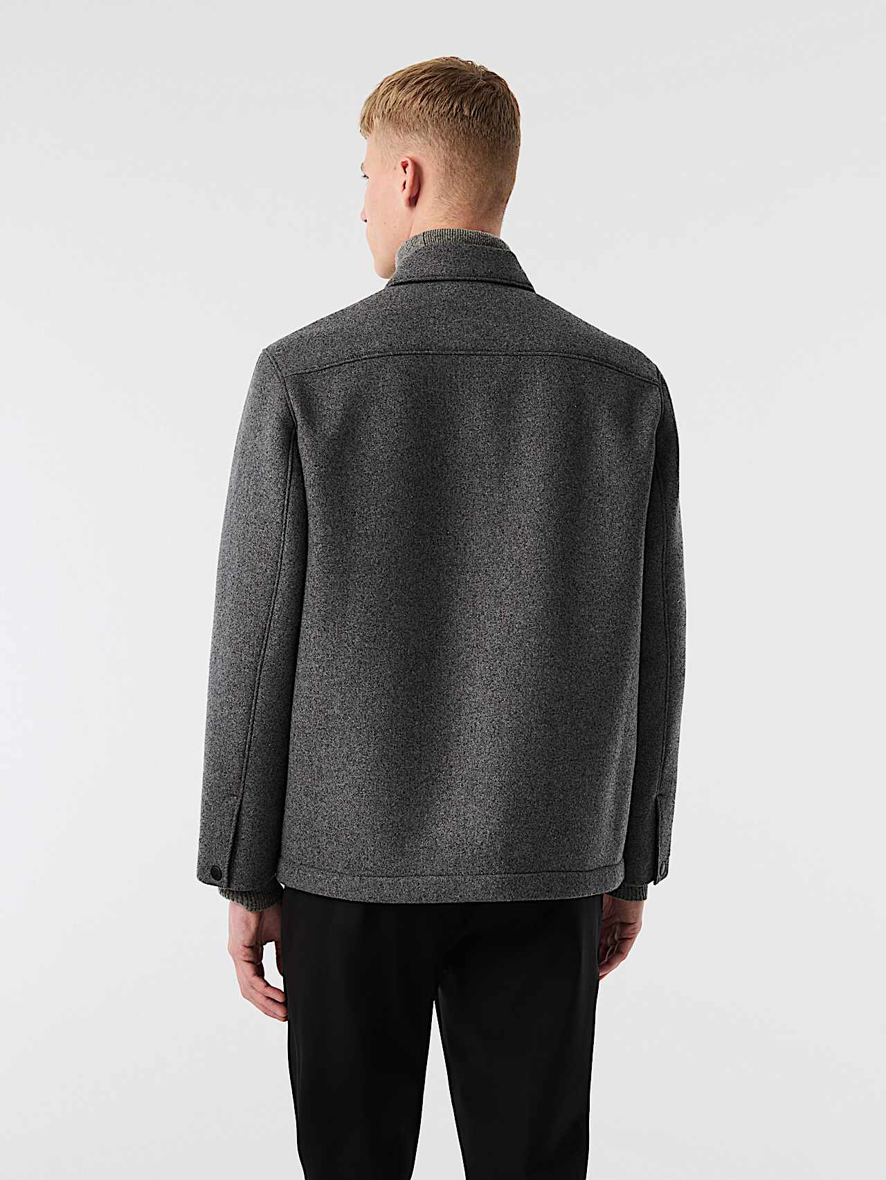 AlphaTauri | ORVILLE V1.Y10.02 | Sobrecamisa de lana técnica in Dark Grey Melange for Hombre