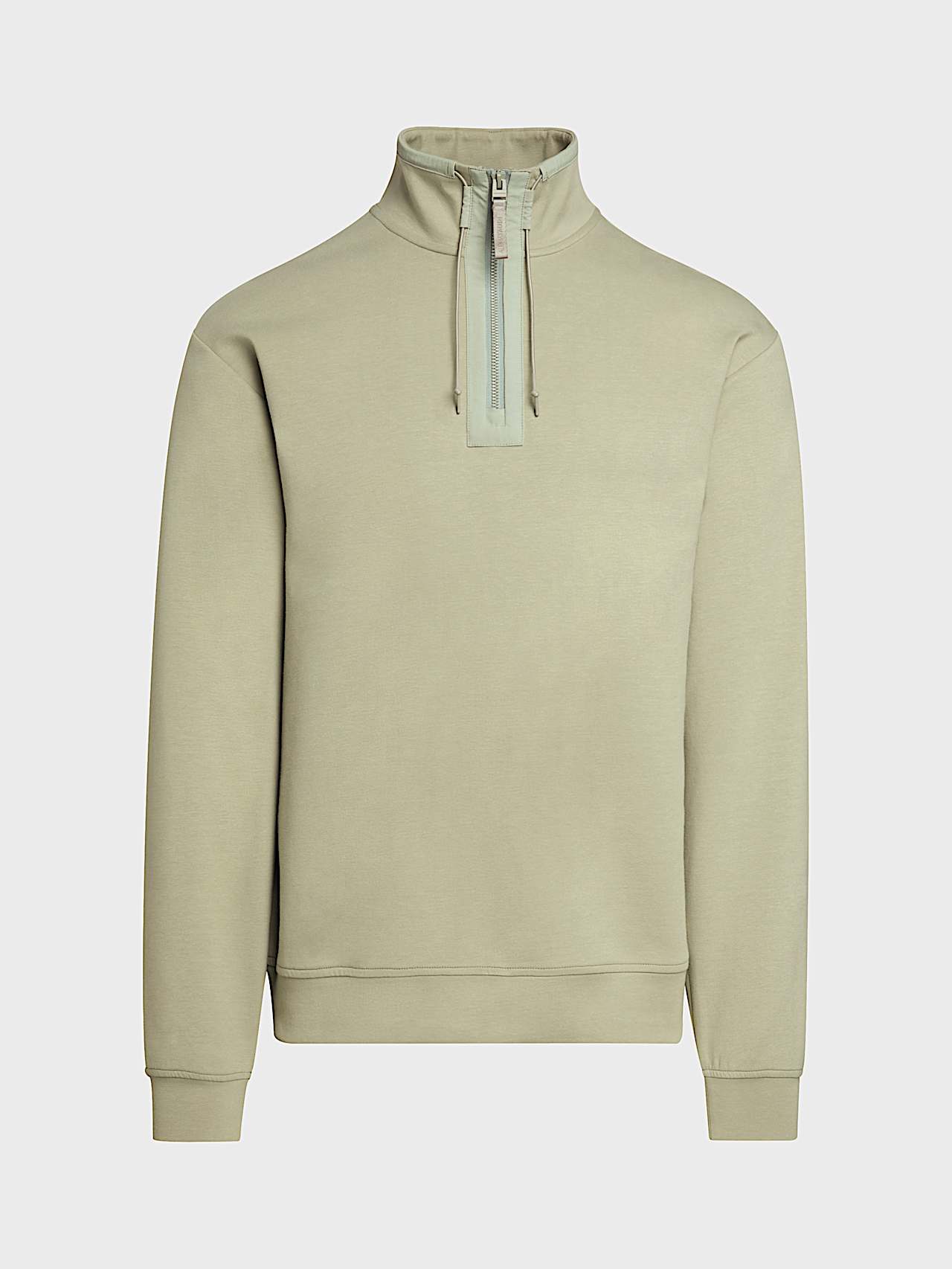 AlphaTauri | SYLVES V1.Y10.02 | Hybrid-Sweatshirt mit halbem Reißverschluss in Dark Sage für Herren