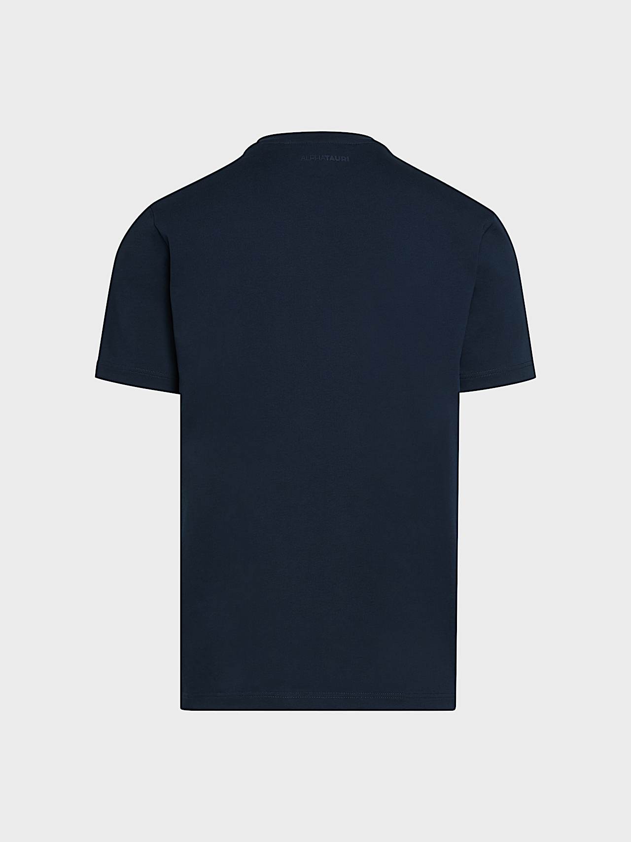 AlphaTauri | JILLE V1.Y10.02 | Maglietta in cotone biologico con logo ricamato in Dark Navy for Uomo