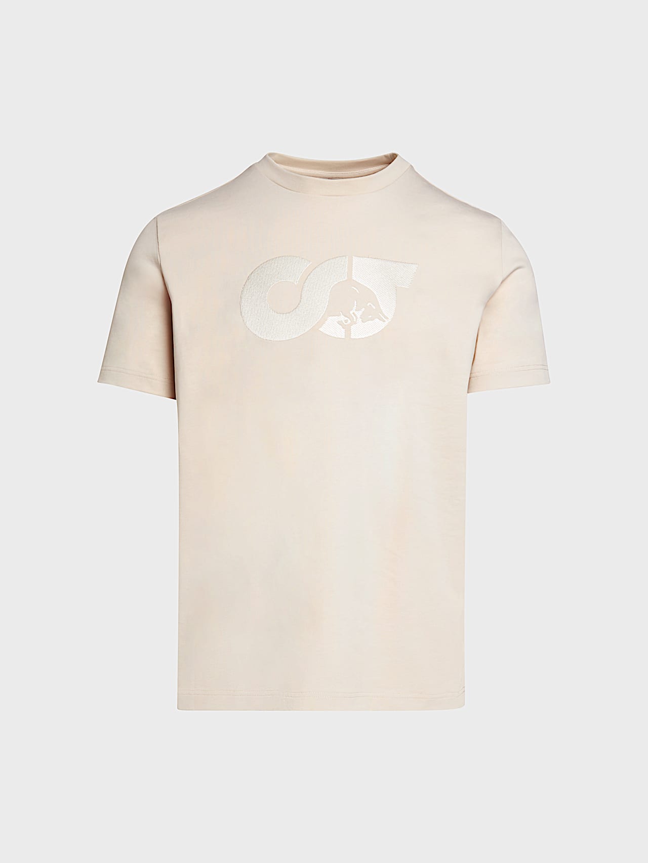 AlphaTauri | JILLE V1.Y10.02 | T-Shirt aus Bio-Baumwolle mit Logostickerei in Stone für Herren