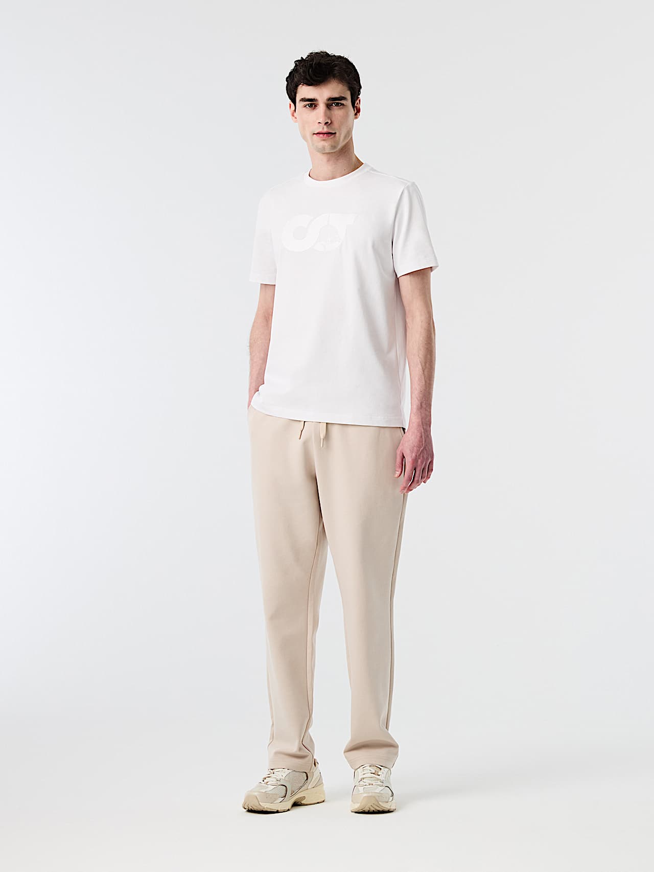 AlphaTauri | JILLE V1.Y10.02 | T-shirt en coton bio avec logo brodé in White for Homme