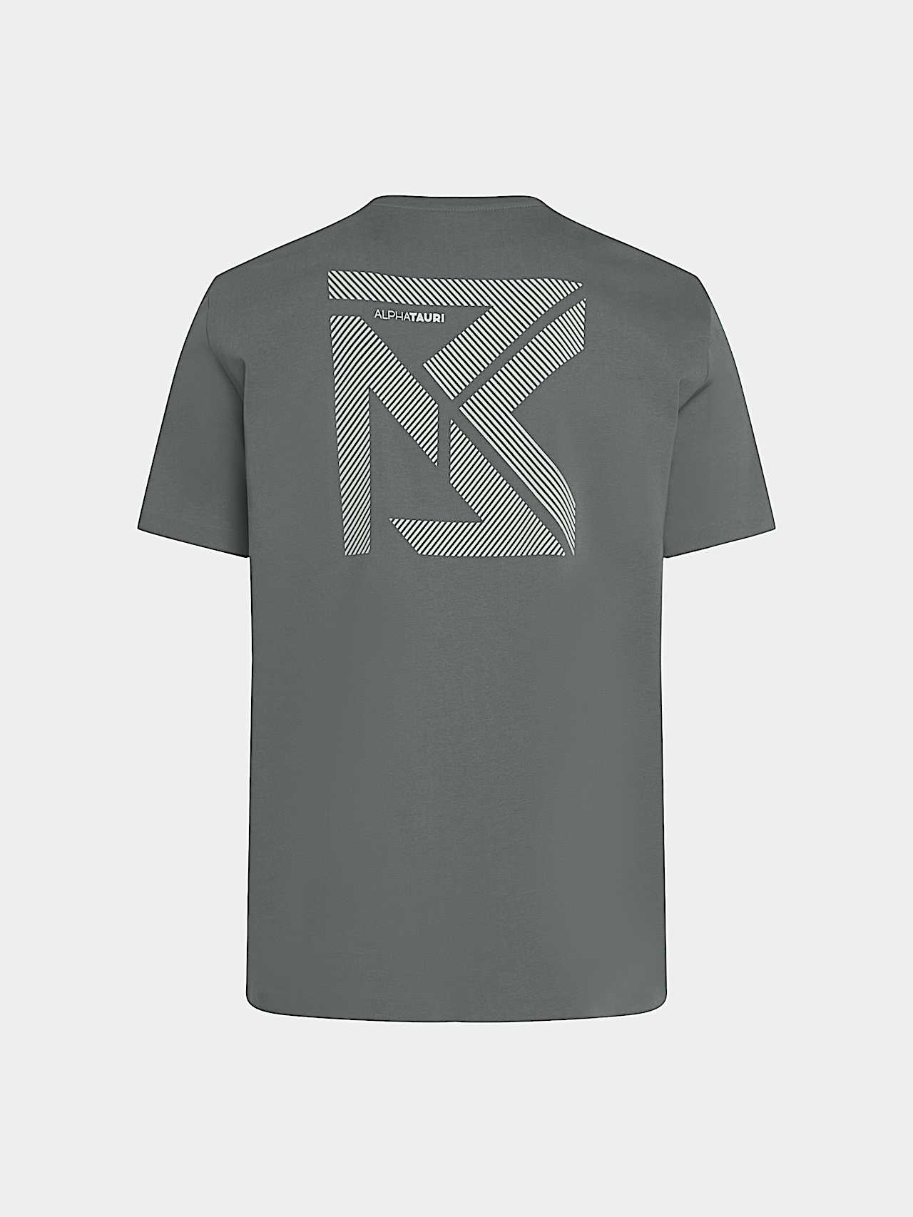 AlphaTauri | JOSSAL V1.Y10.02 | Organic Cotton T-Shirt with Backprint in Dark Moss for Men