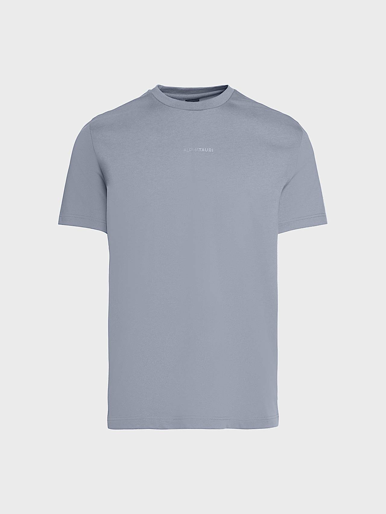 AlphaTauri | JOULON V1.Y10.02 | Organic Cotton T-Shirt with Logo Print in Grey Blue for Men