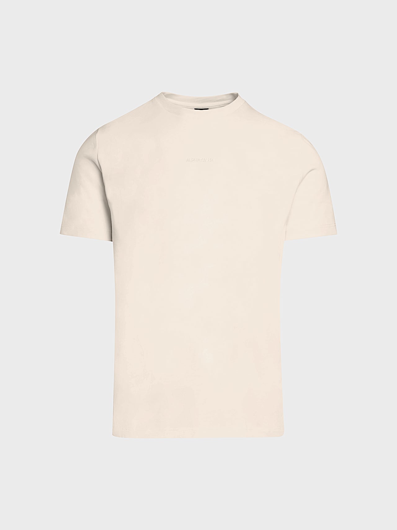 AlphaTauri | JOULON V1.Y10.02 | Organic Cotton T-Shirt with Logo Print in Stone für Herren
