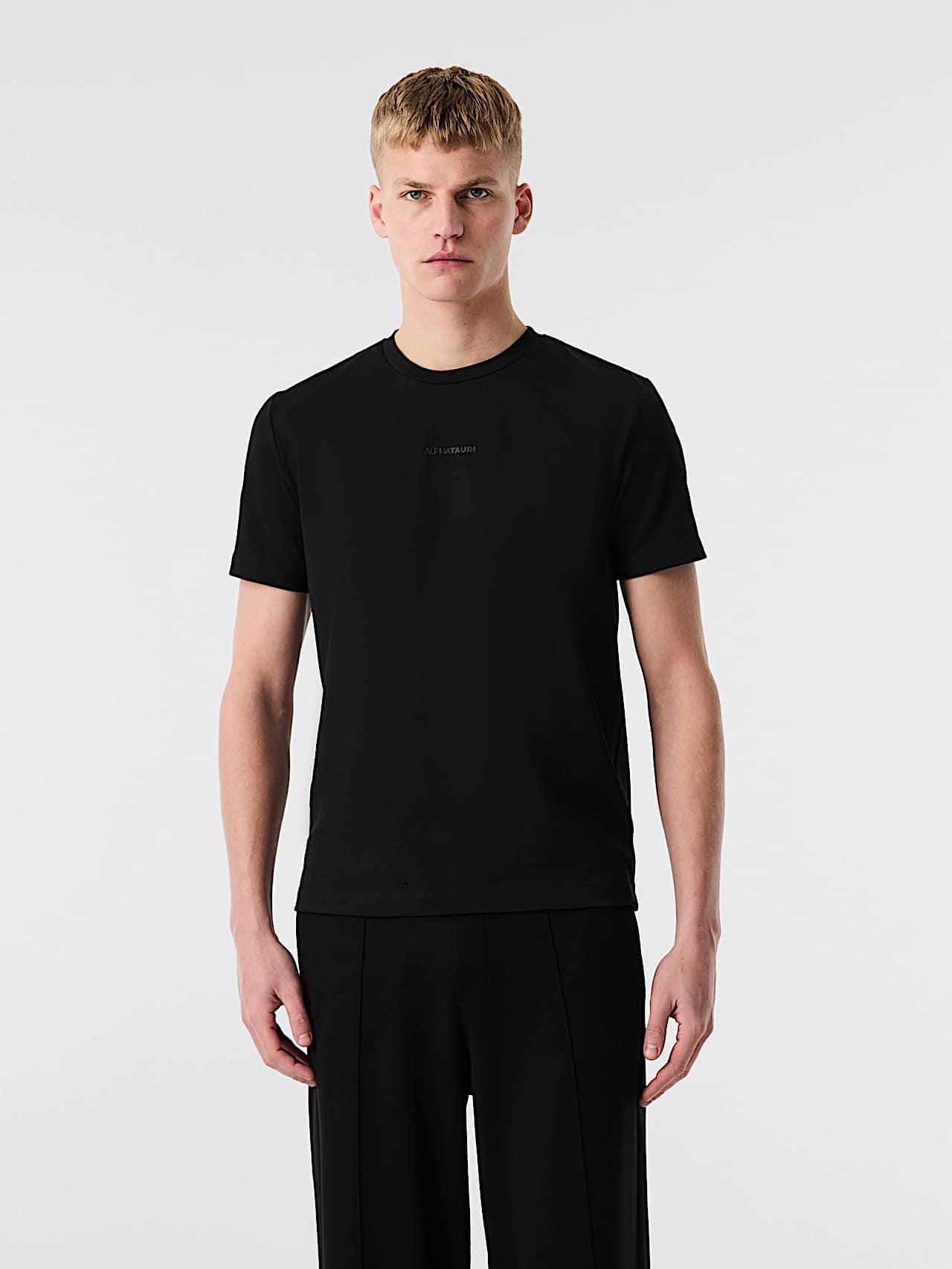 AlphaTauri | JOULON V1.Y10.02 | T-Shirt aus Bio-Baumwolle mit Logo-Print in Schwarz für Herren