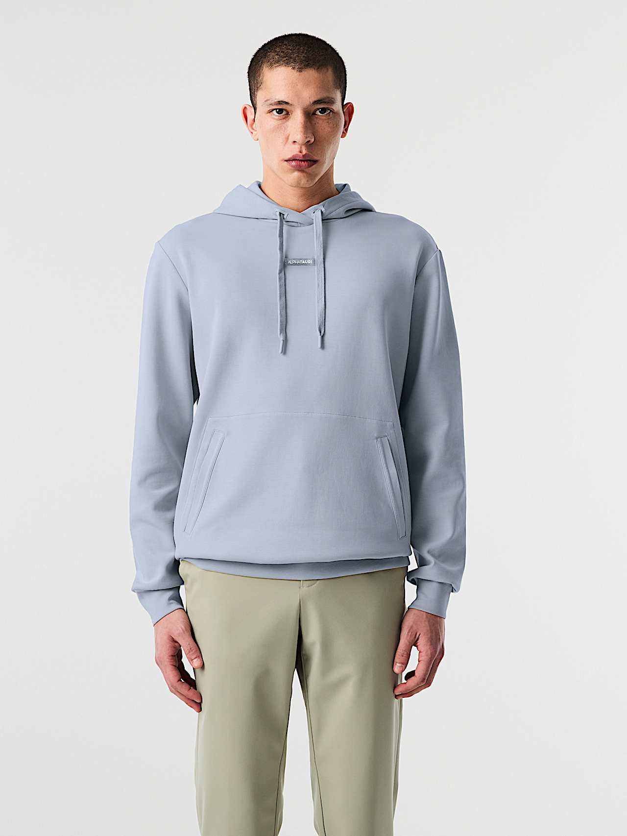 AlphaTauri | SKY V2.Y9.02 | Hoodie with Logo Tape in Grey Blue for Homme