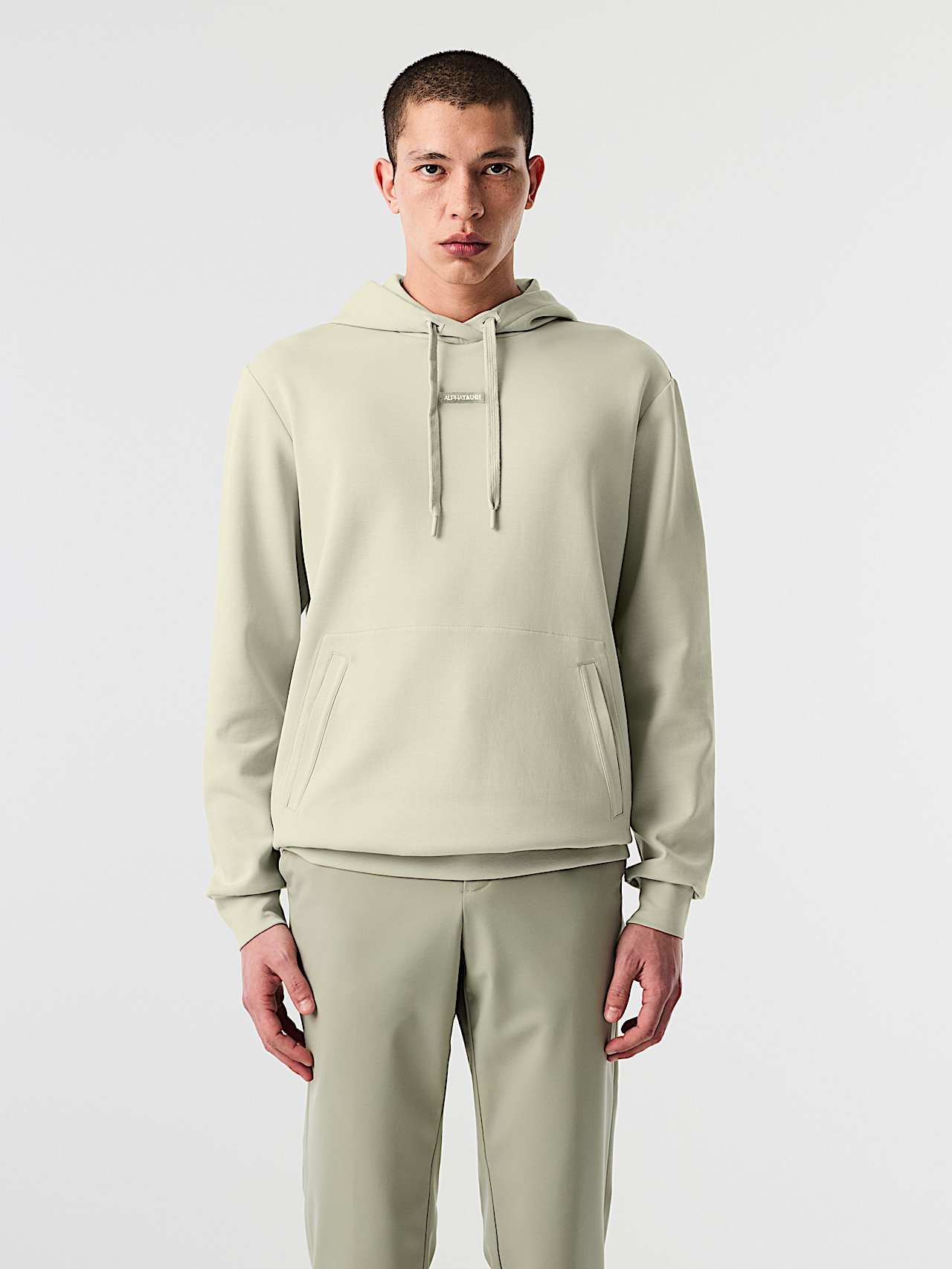 AlphaTauri | SKY V2.Y9.02 | Hoodie with Logo Tape in Dark Sage for Homme