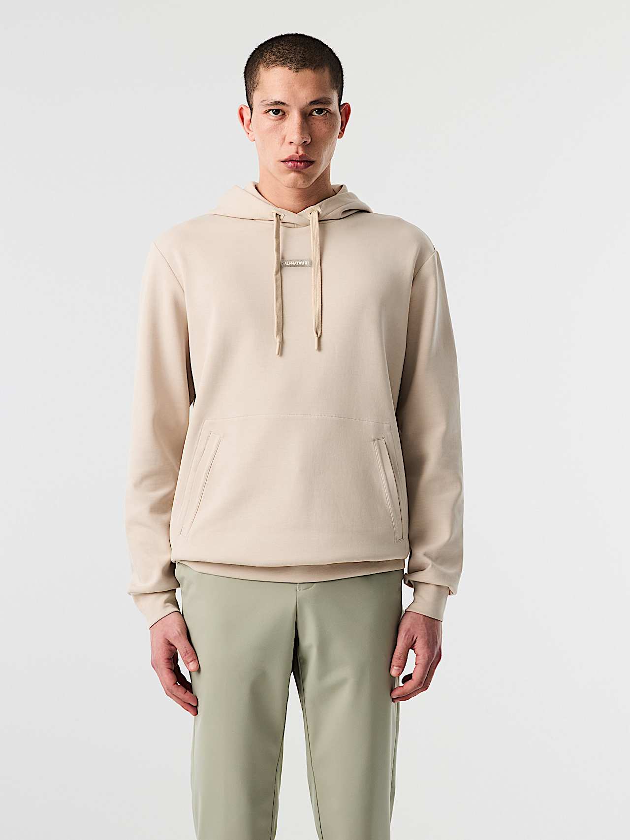 AlphaTauri | SKY V2.Y9.02 | Sweat à capuche avec bande logo in Stone for Homme