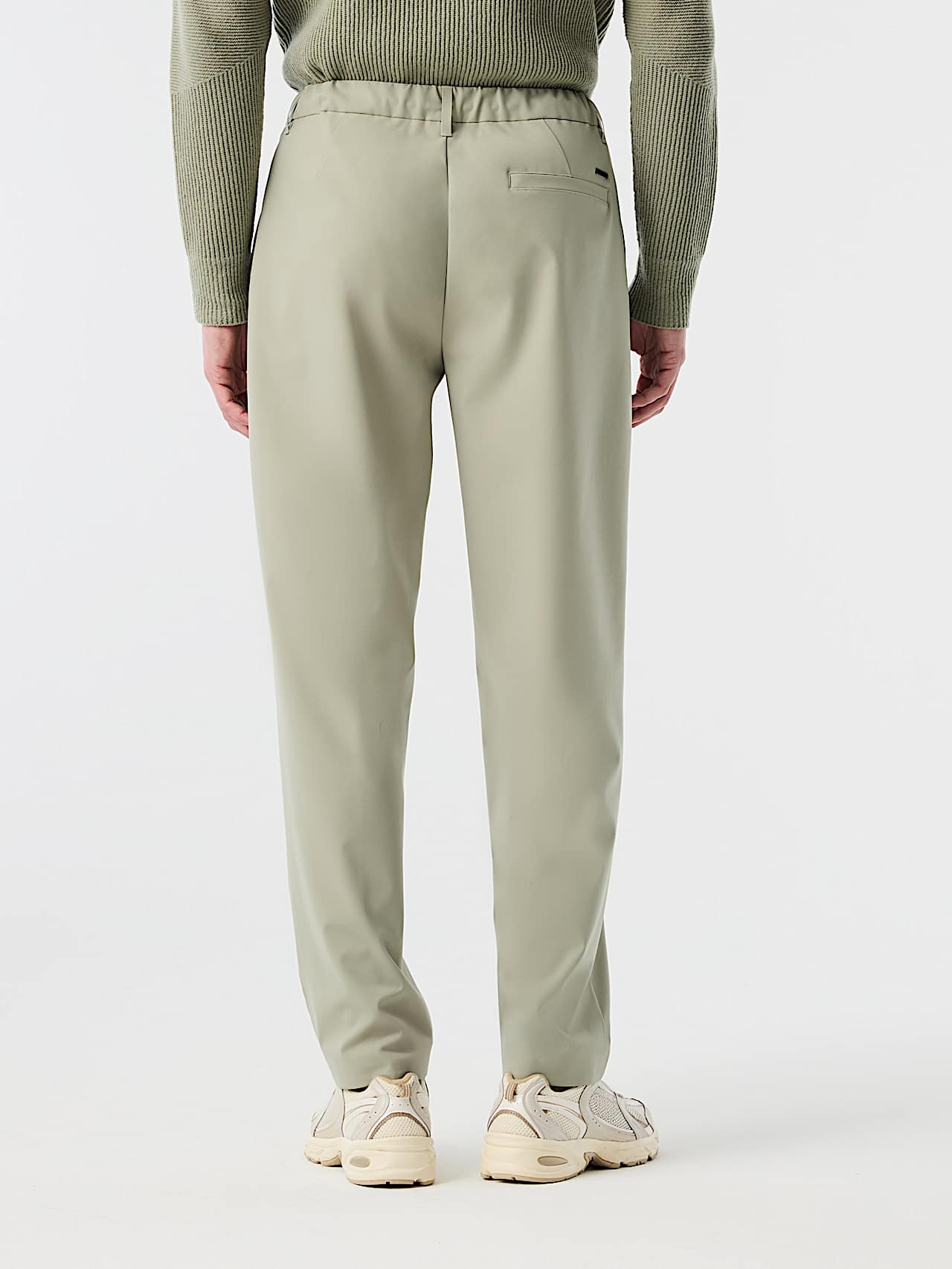 AlphaTauri | PANNS V1.Y10.02 | Elegant Stretch Carrot Fit Trousers in Dark Sage for Men