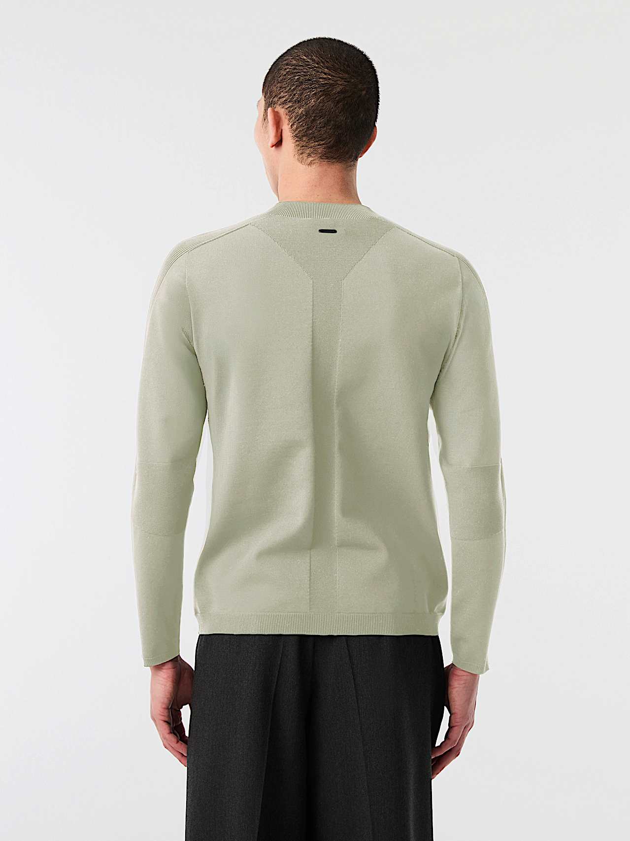 AlphaTauri | FRASBOURG V1.Y10.02 | 3D-Strickpullover mit Stehkragen in Dark Sage für Herren