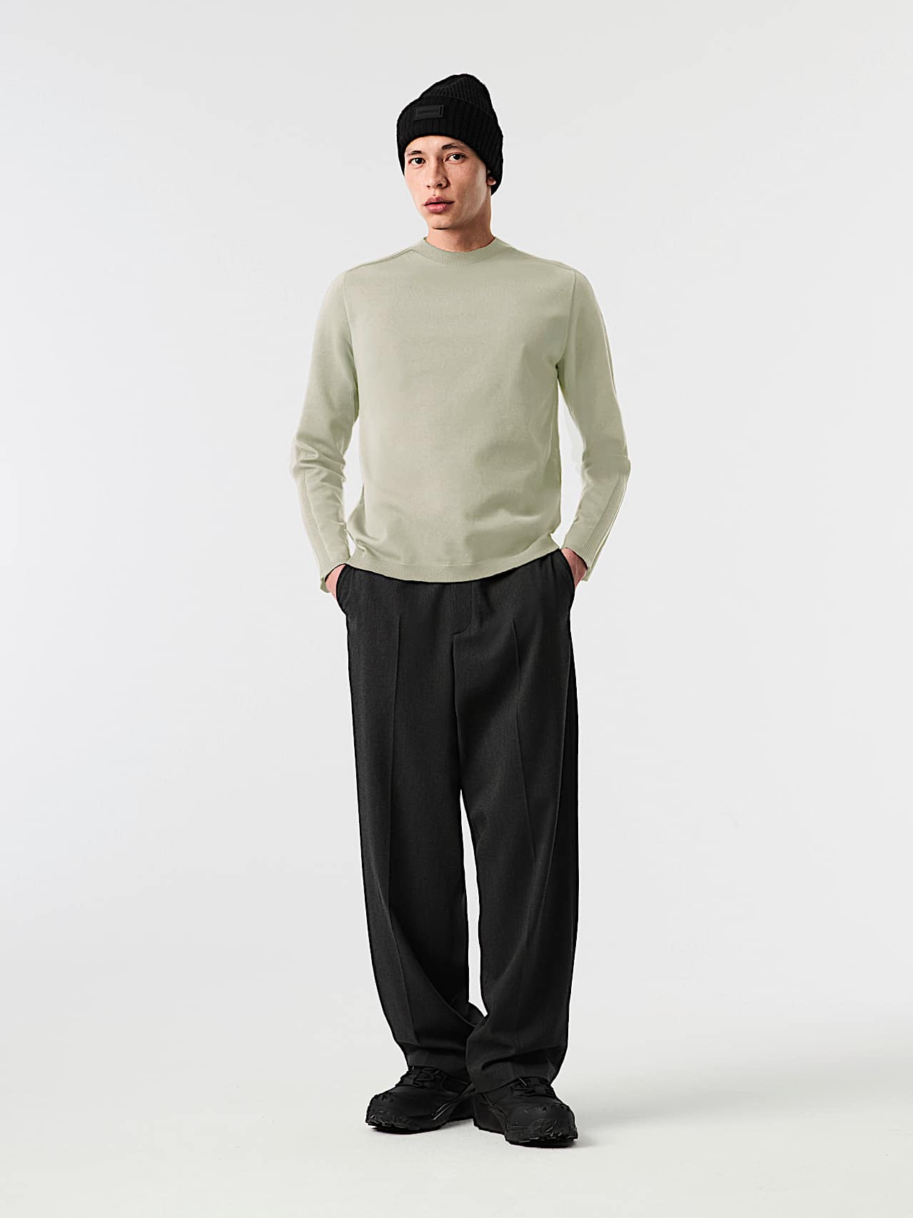 AlphaTauri | FRASBOURG V1.Y10.02 | 3D-Strickpullover mit Stehkragen in Dark Sage für Herren