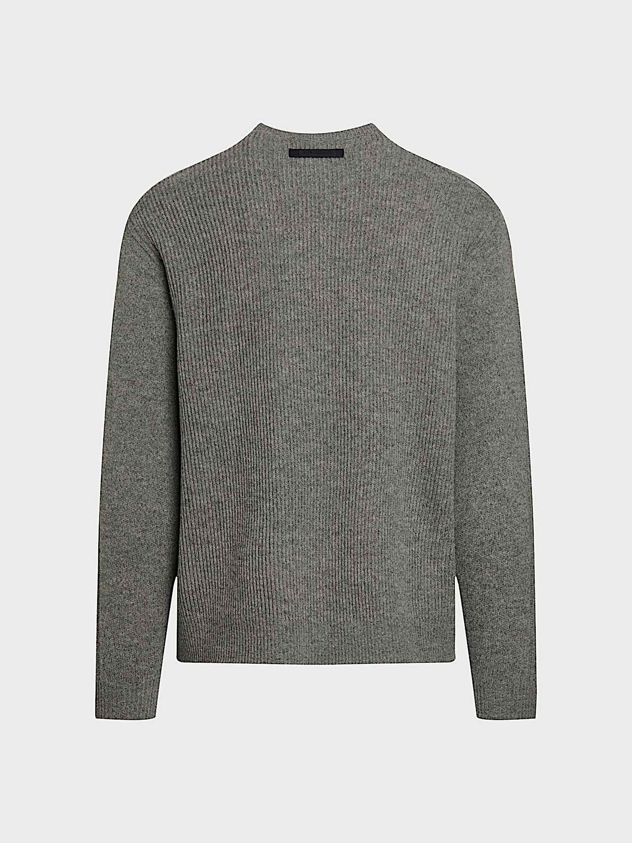 AlphaTauri | FREIMS V1.Y10.02 | Pull en maille 3D laine in Dark Grey Melange for Homme